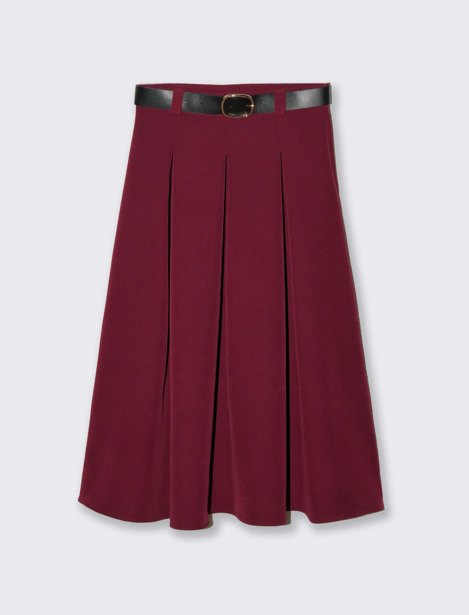 Donna Piazza Italia Gonne<Gonna lunga con cintura - Vinaccia