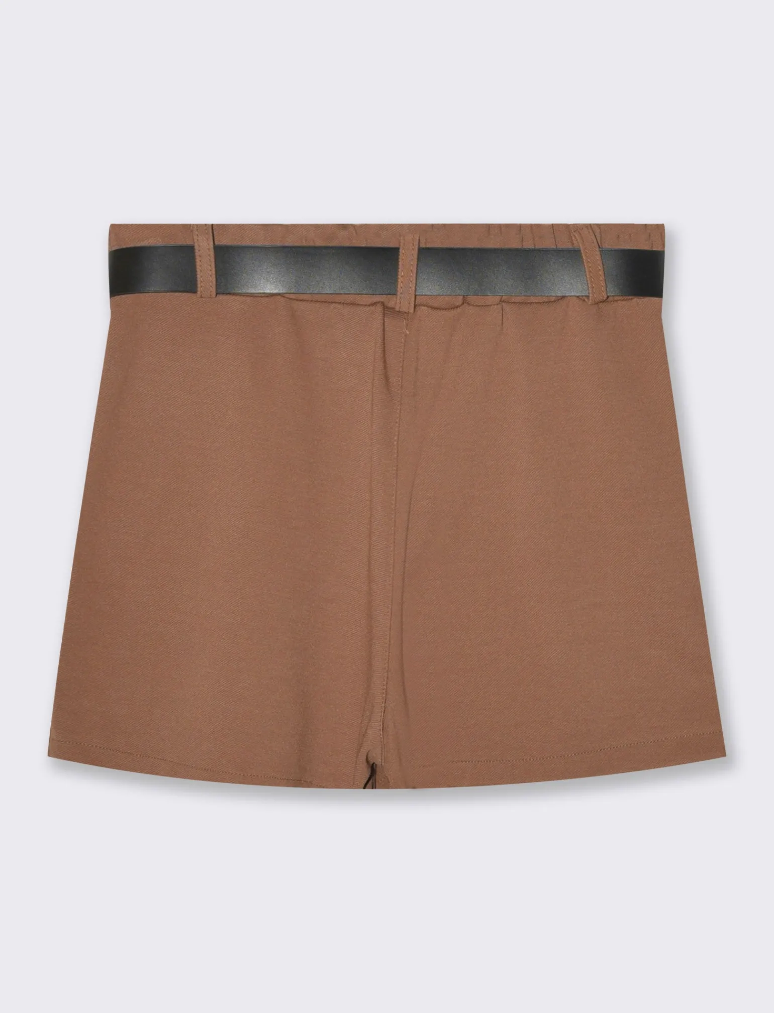 Donna Piazza Italia Donna | Shorts<Gonna pantaloncino con elastico in vita e cintura - Cammello