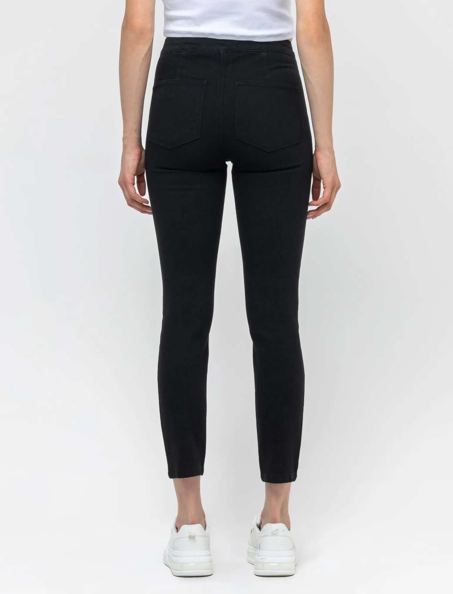 Donna Piazza Italia Jeans<Jeggings skinny vita alta in tessuto elasticizzato e tasche sul retro -