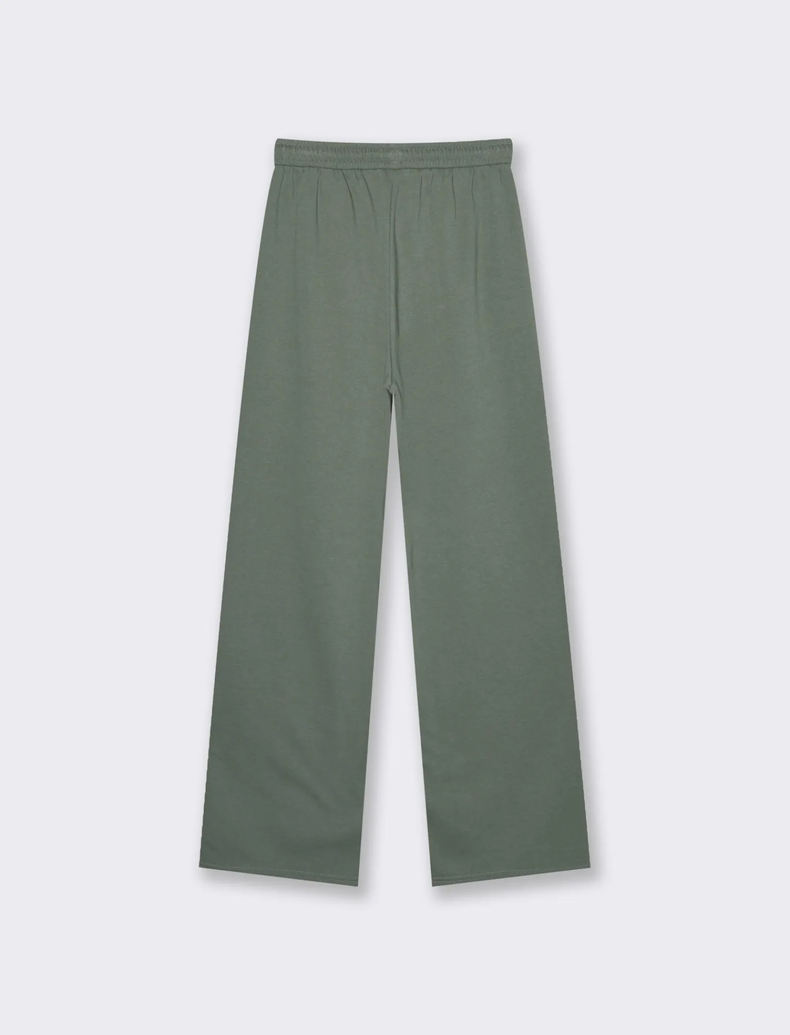 Donna Piazza Italia Donna | Pantaloni<Jogger a vita alta con taglio diritto e laccetti in vita - foresta