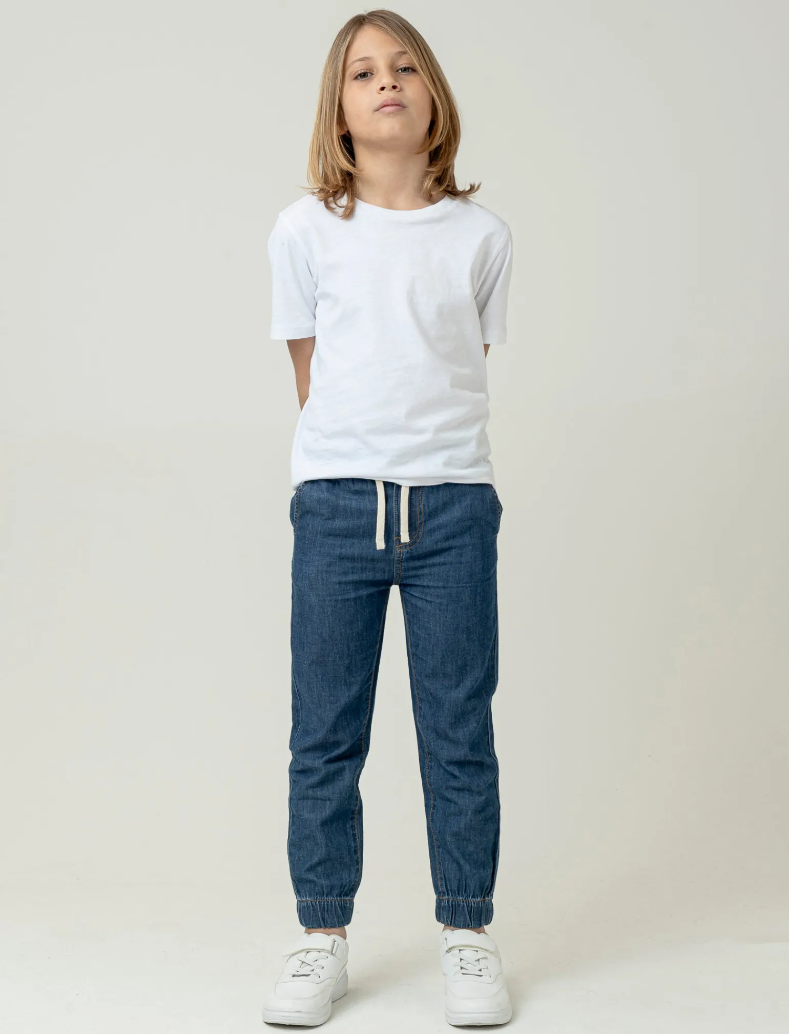 Bambino Piazza Italia Bambino<Jogger in denim con elastico fondo gamba - Denim