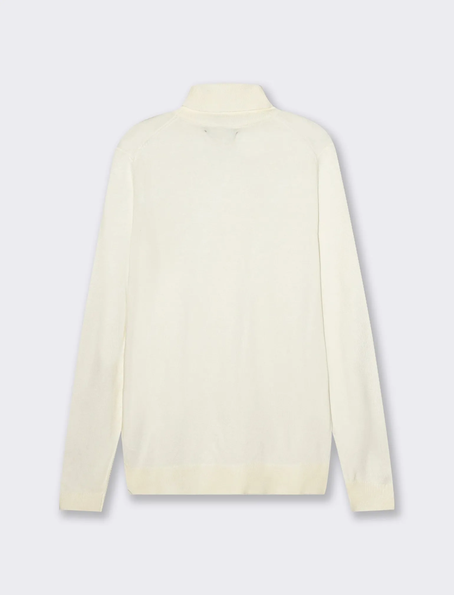 Uomo Piazza Italia Maglieria<Maglia a collo alto a costine slim fit - latte