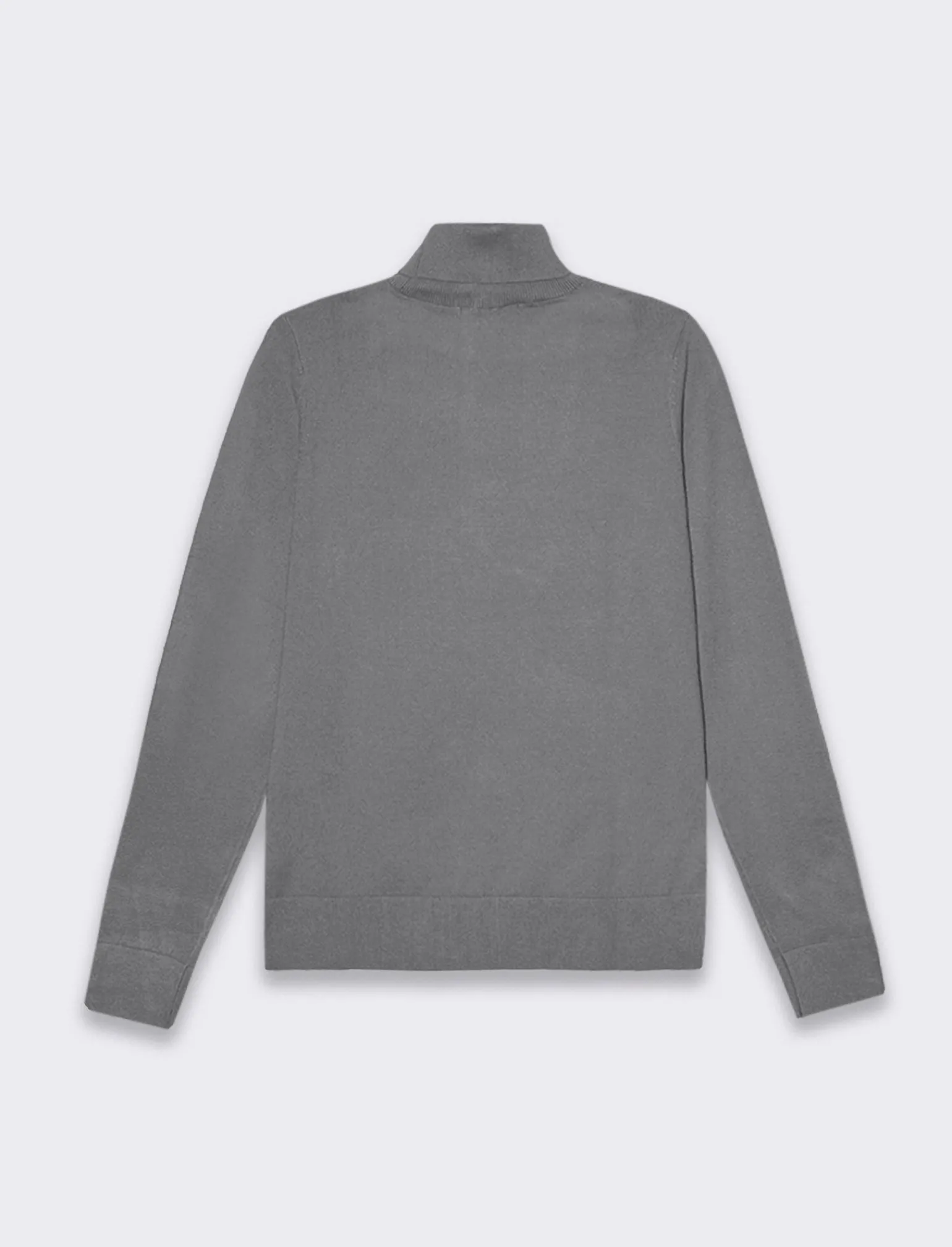 Donna Piazza Italia Donna | Maglieria<Maglia a collo alto basica in maglia fine vestibilità comfort - Antracite melange