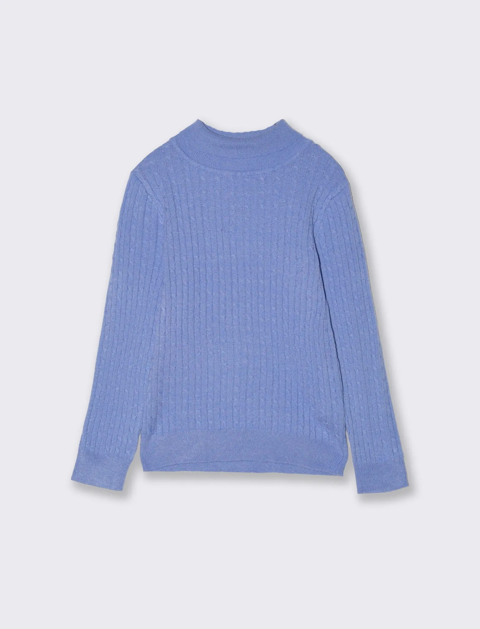 Piazza Italia Bambina | Maglieria<Maglia a trecce da bambina in viscosa collo alto - Azzurro
