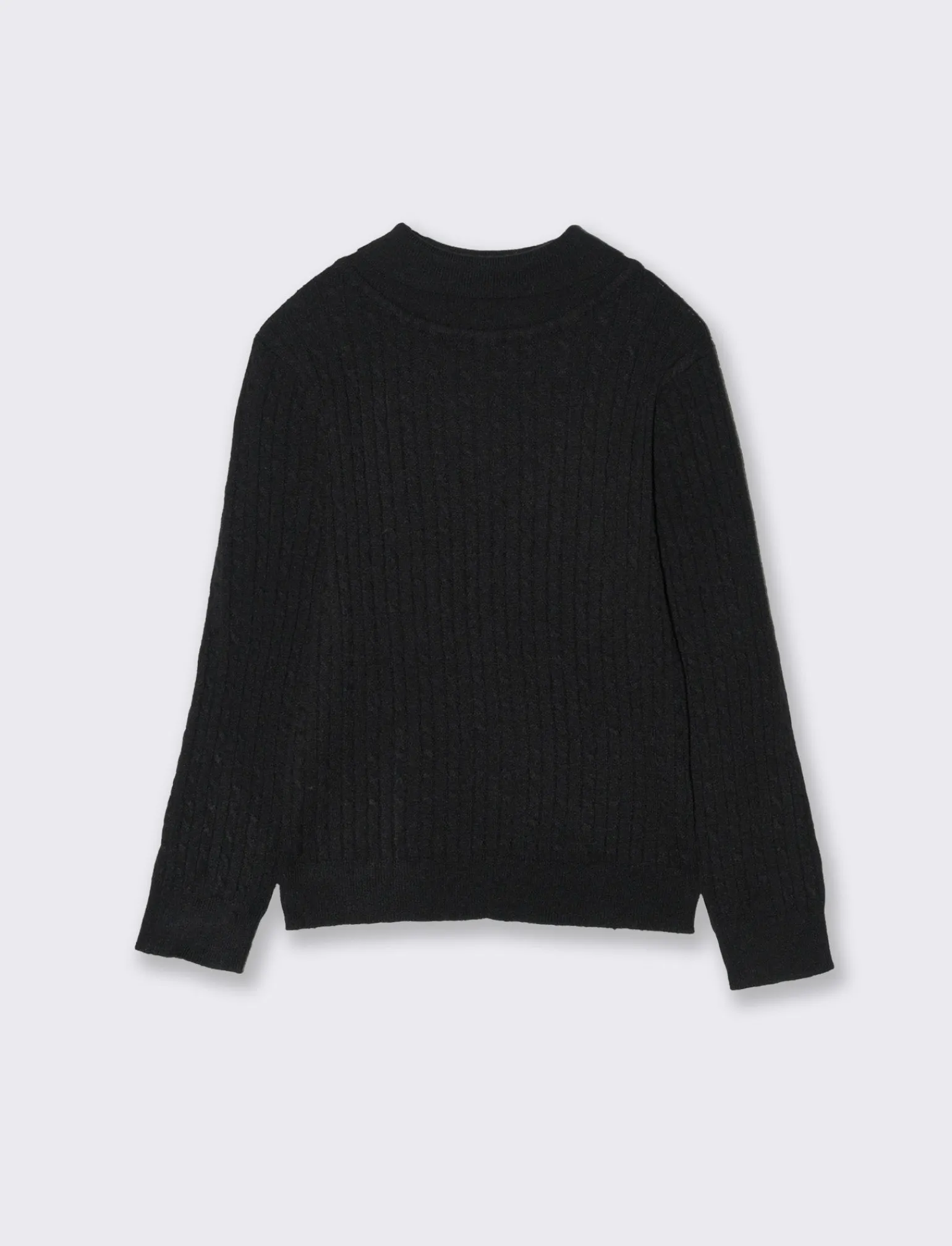Piazza Italia Bambina | Maglieria<Maglia a trecce da bambina in viscosa collo alto - Nero