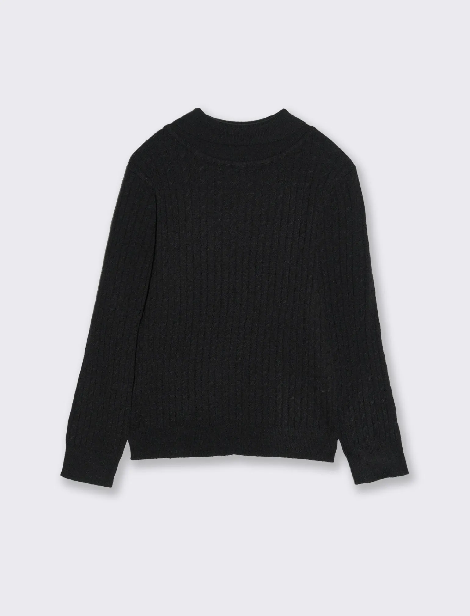 Piazza Italia Bambina | Maglieria<Maglia a trecce da bambina in viscosa collo alto - Nero