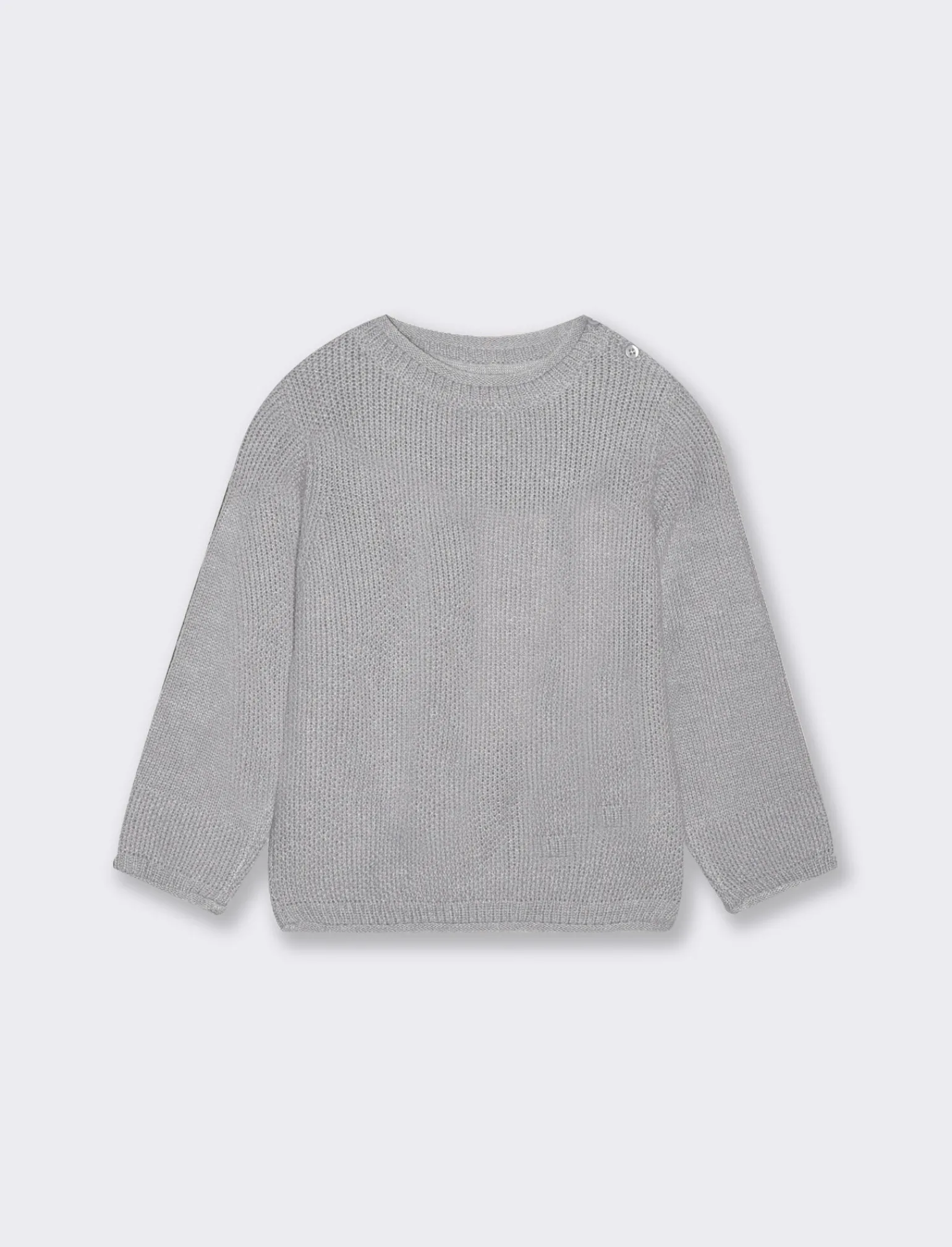 Piazza Italia Neonato | Maglieria<Maglia basica con bottoncini con lavorazione a righe - Grigio mel.