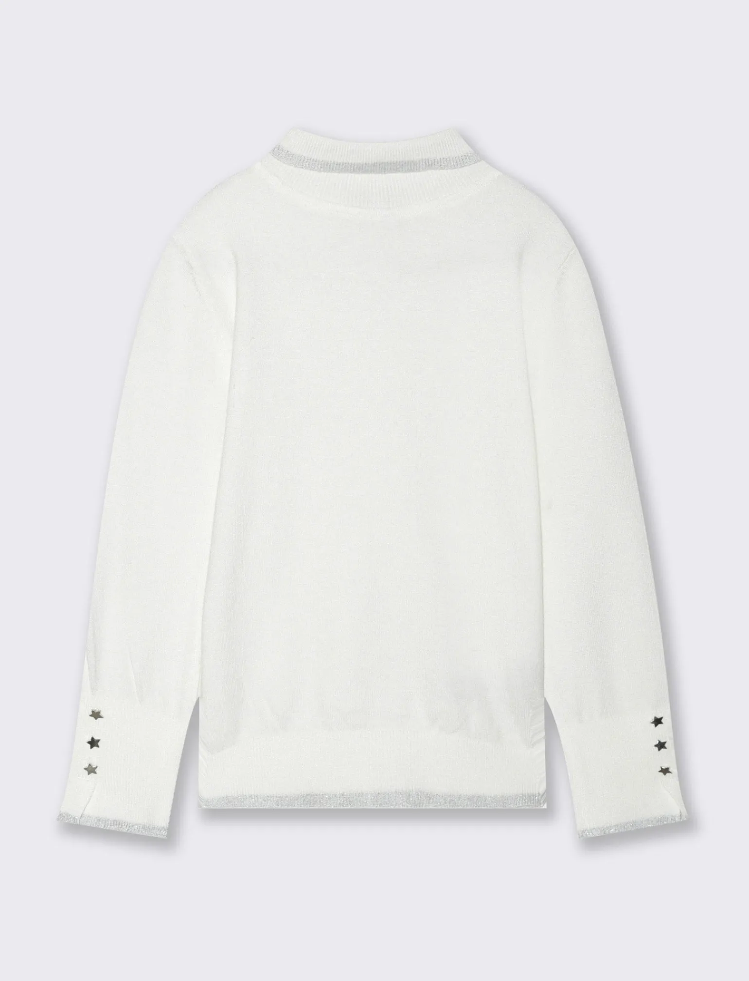 Piazza Italia Bambina | Maglieria<Maglia collo alto con bordini in filo metallizzato - sporco
