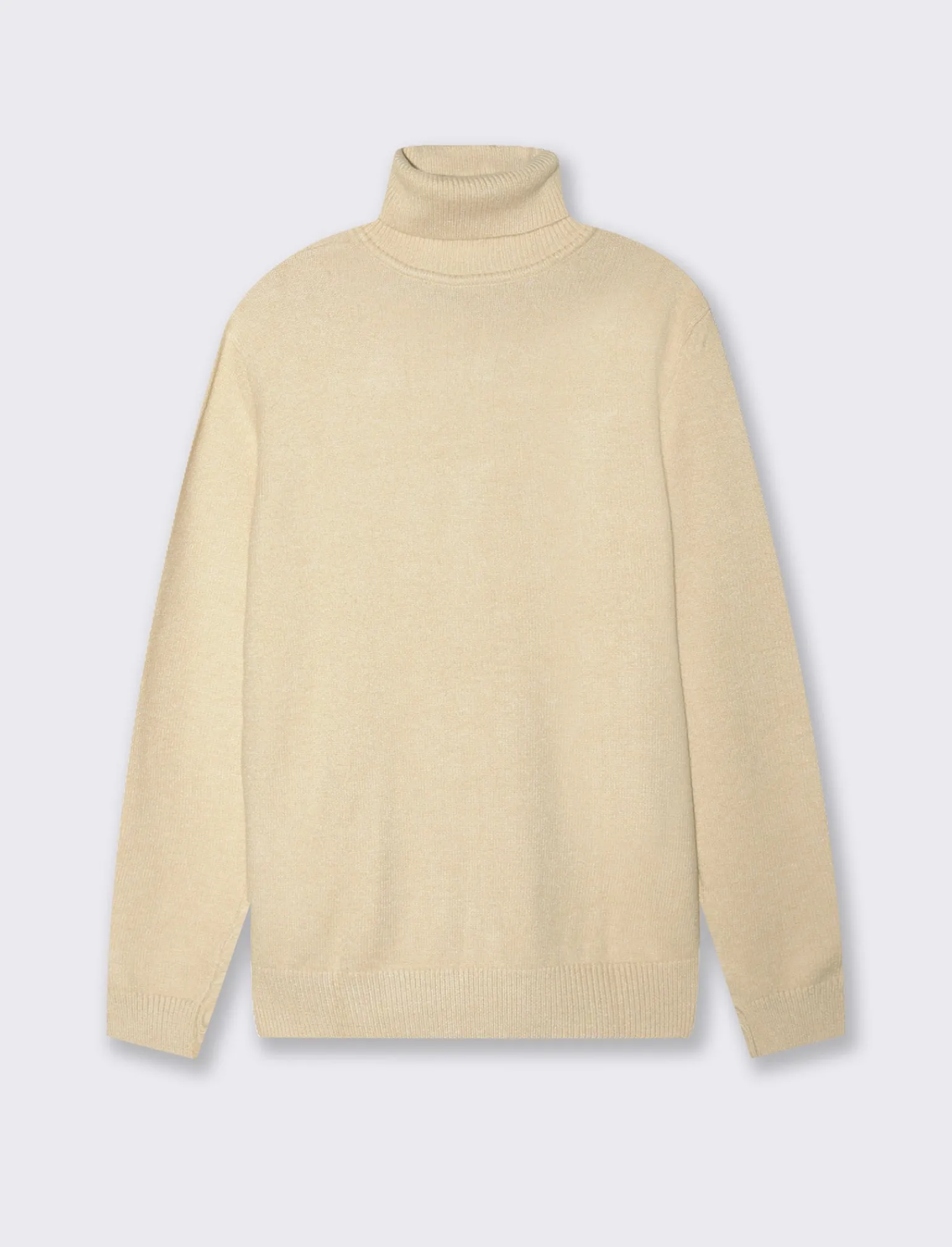 Uomo Piazza Italia Maglieria<Maglia collo alto lavorazione rasata, filato premium regular fit - ecru