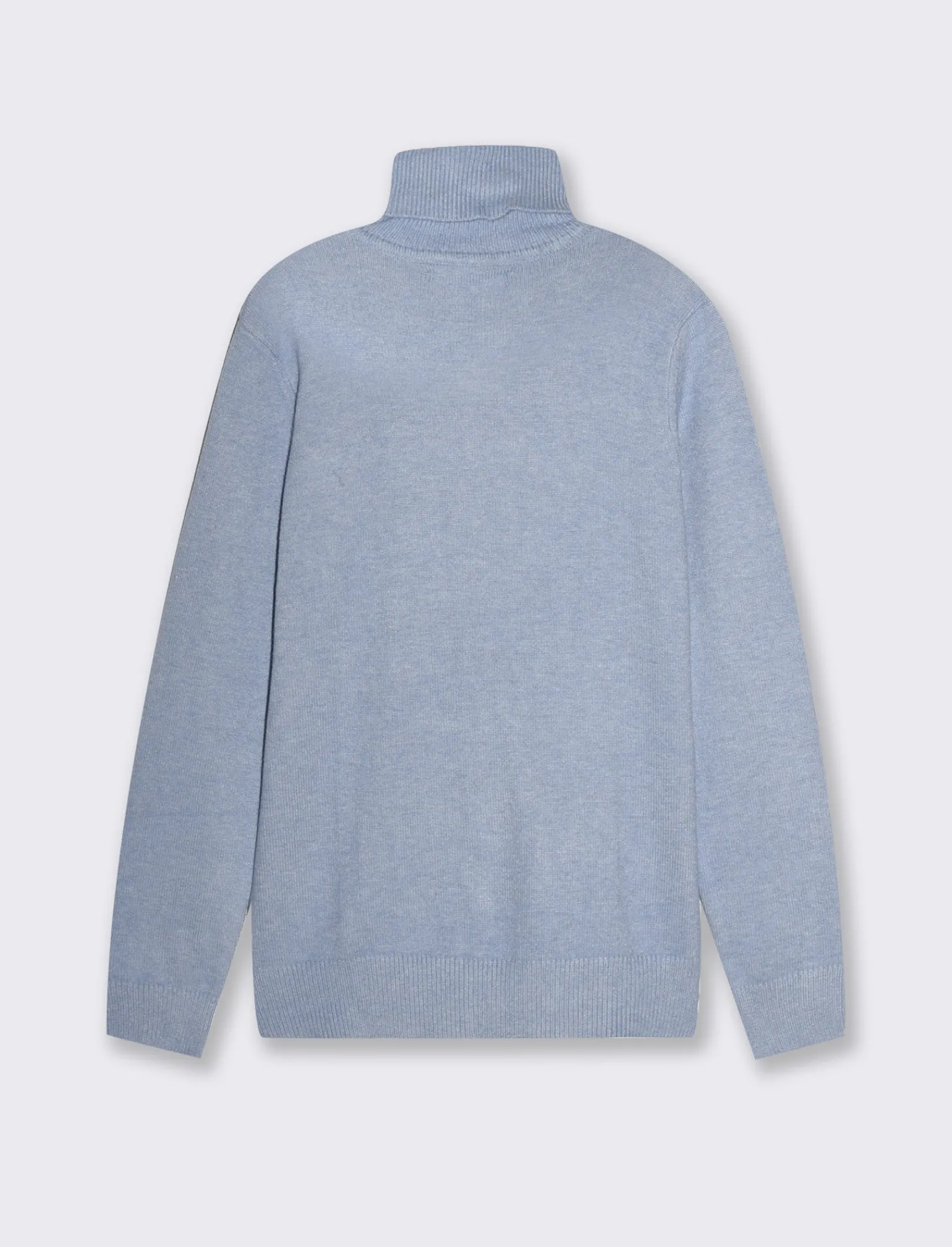 Uomo Piazza Italia Maglieria<Maglia collo alto lavorazione rasata, filato premium regular fit - Celeste