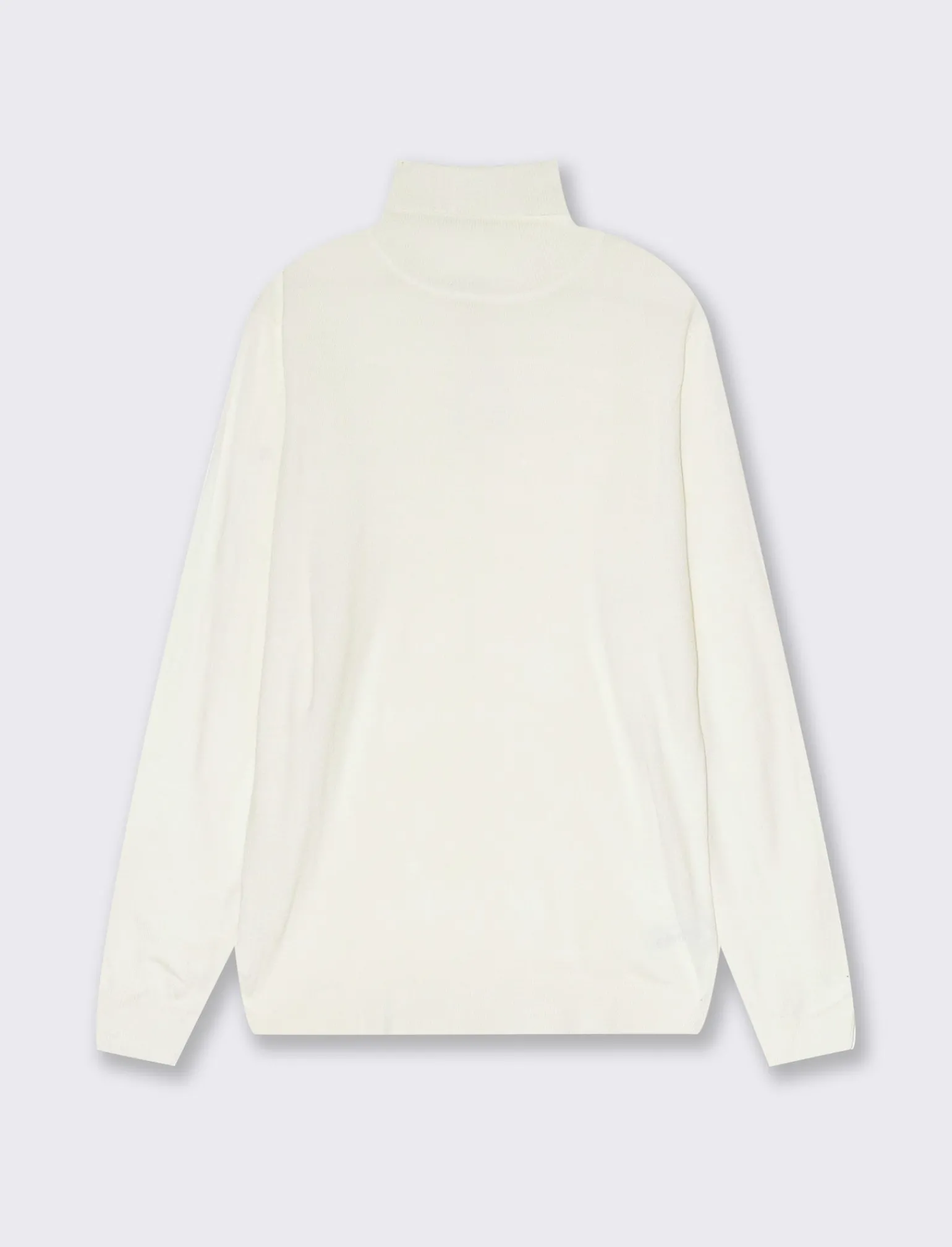 Uomo Piazza Italia Maglieria<Maglia collo alto regular fit con costina al collo, ai polsi e al fondo - Beige ecru