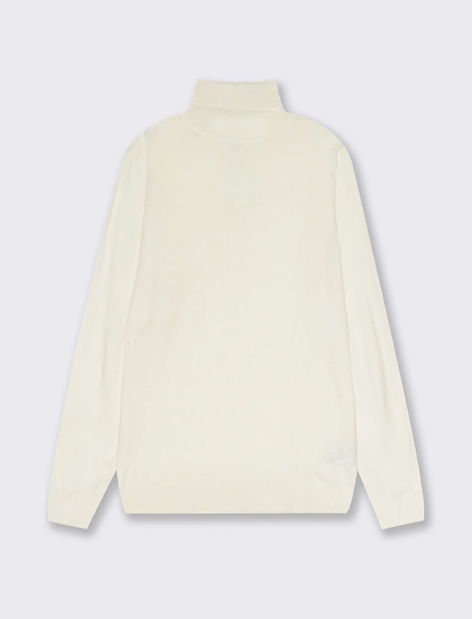 Uomo Piazza Italia Maglieria<Maglia collo alto regular fit con costina al collo, ai polsi e al fondo - Beige ecru