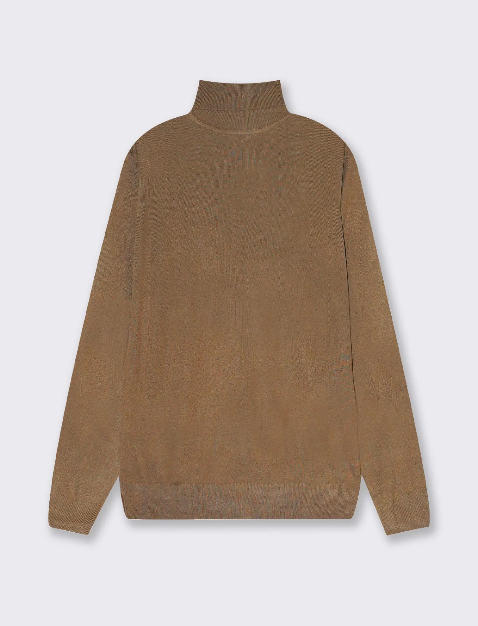 Uomo Piazza Italia Maglieria<Maglia collo alto regular fit con costina al collo, ai polsi e al fondo - Grigio fango