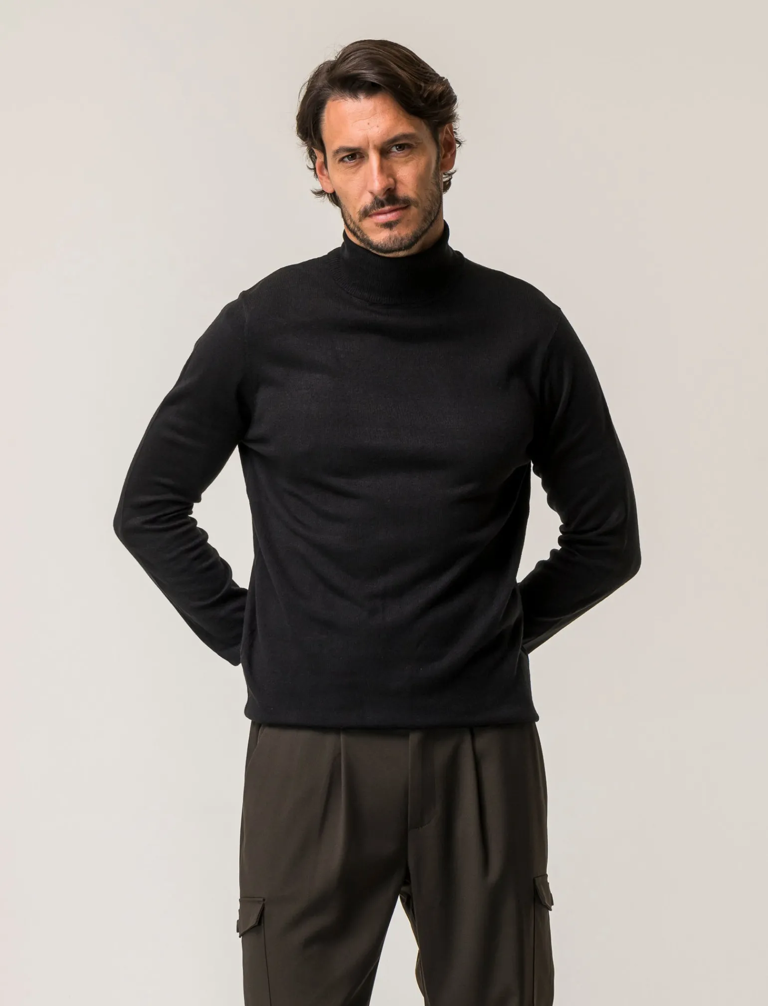Uomo Piazza Italia Maglieria<Maglia collo alto regular fit con costina al collo, ai polsi e al fondo -