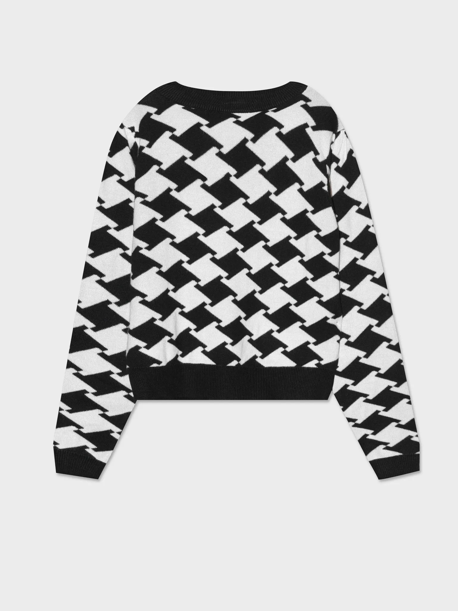 Piazza Italia Bambina | Maglieria<Maglia con disegno Jaquard bianco e nero con stampa in contrasto - Fantasia