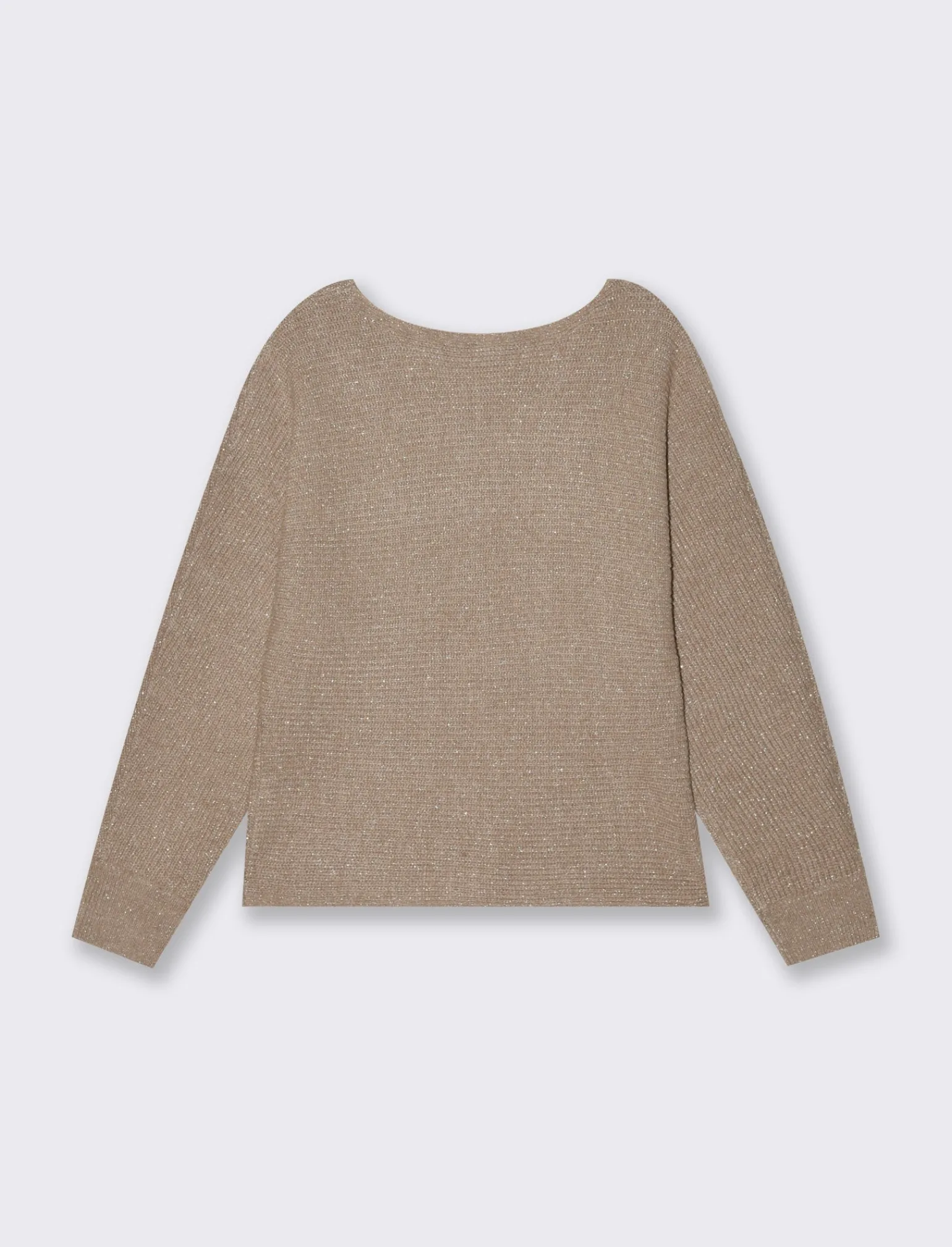 Donna Piazza Italia Donna | Maglieria<Maglia con filo effetto metallizzato paricollo e manica a pipistrello - Cammello