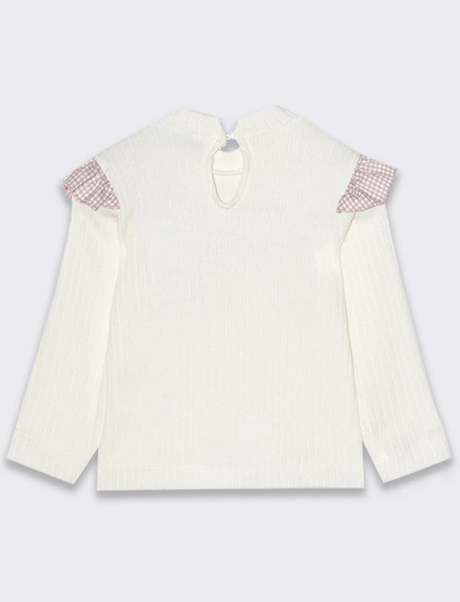 Piazza Italia Neonata<Maglia con grande fiocco pied de poule - Bianco