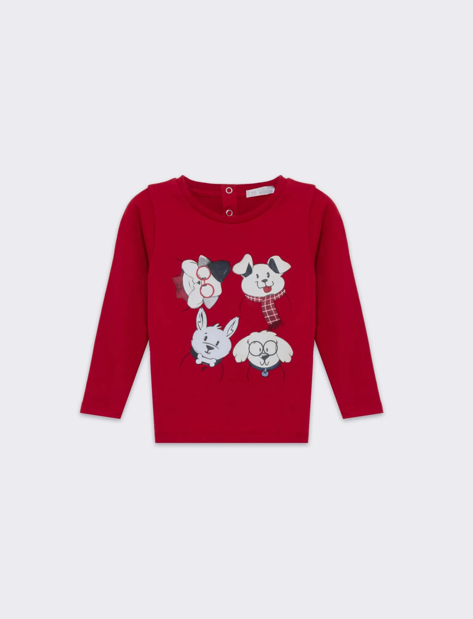 Piazza Italia Neonato | T-Shirt E Top<Maglia con stampa cagnolini - Rosso