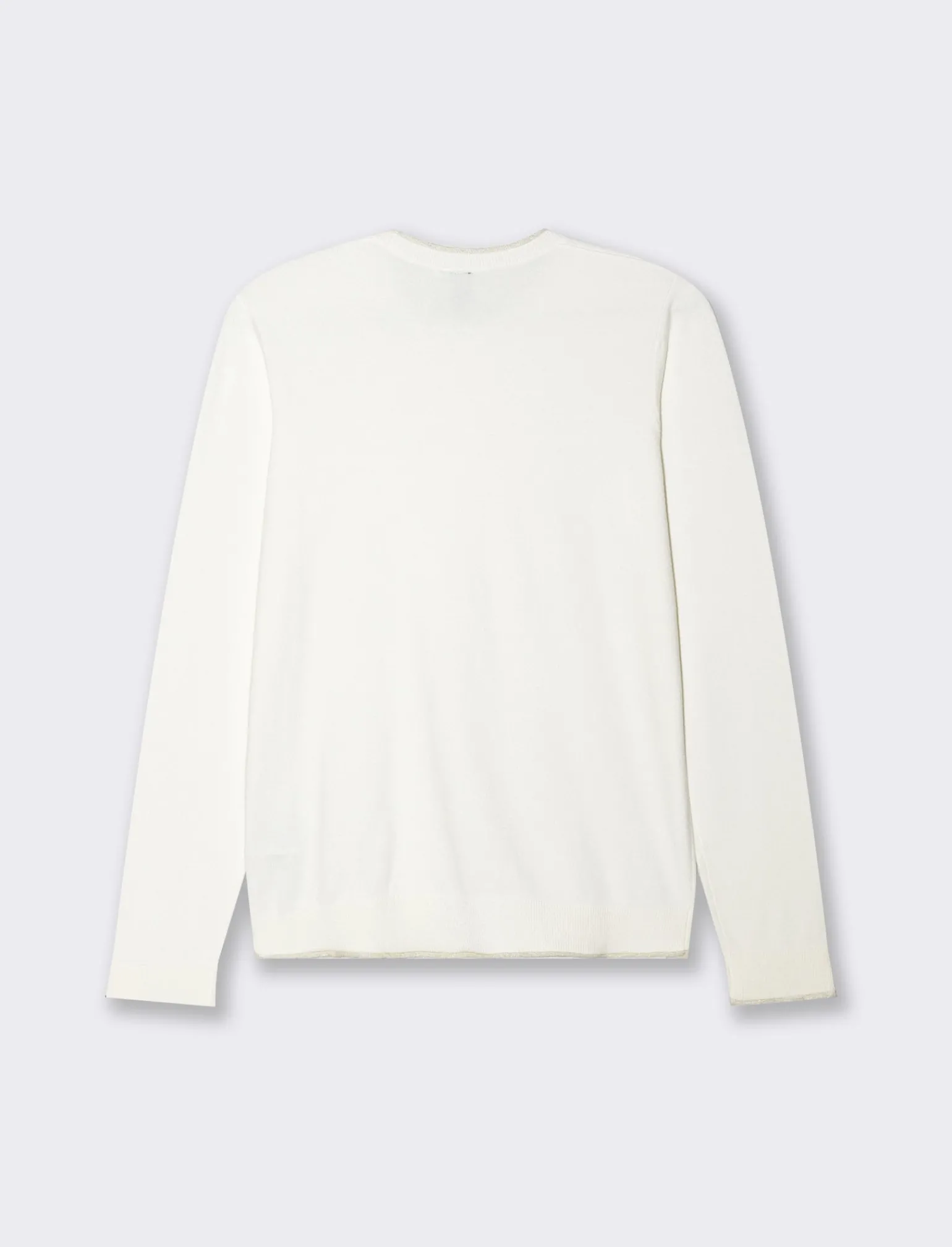 Donna Piazza Italia Donna | Maglieria<Maglia girocollo con vestibilità comfort e dettagli lurex - Avorio