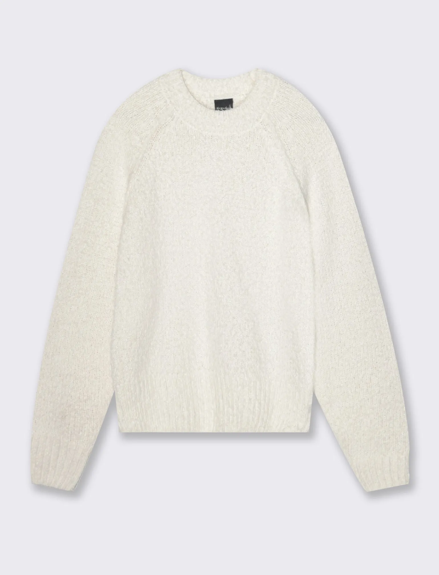 Donna Piazza Italia Donna | Maglieria<Maglia girocollo con manica raglan fondo e polsini a costa elastica - Avorio