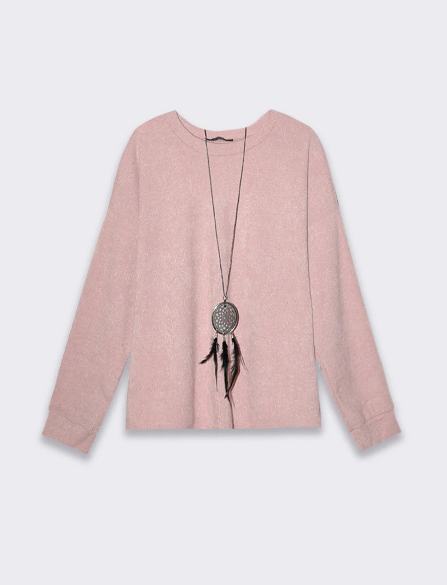 Donna Piazza Italia Maglieria<Maglia girocollo con tessuto a coste -