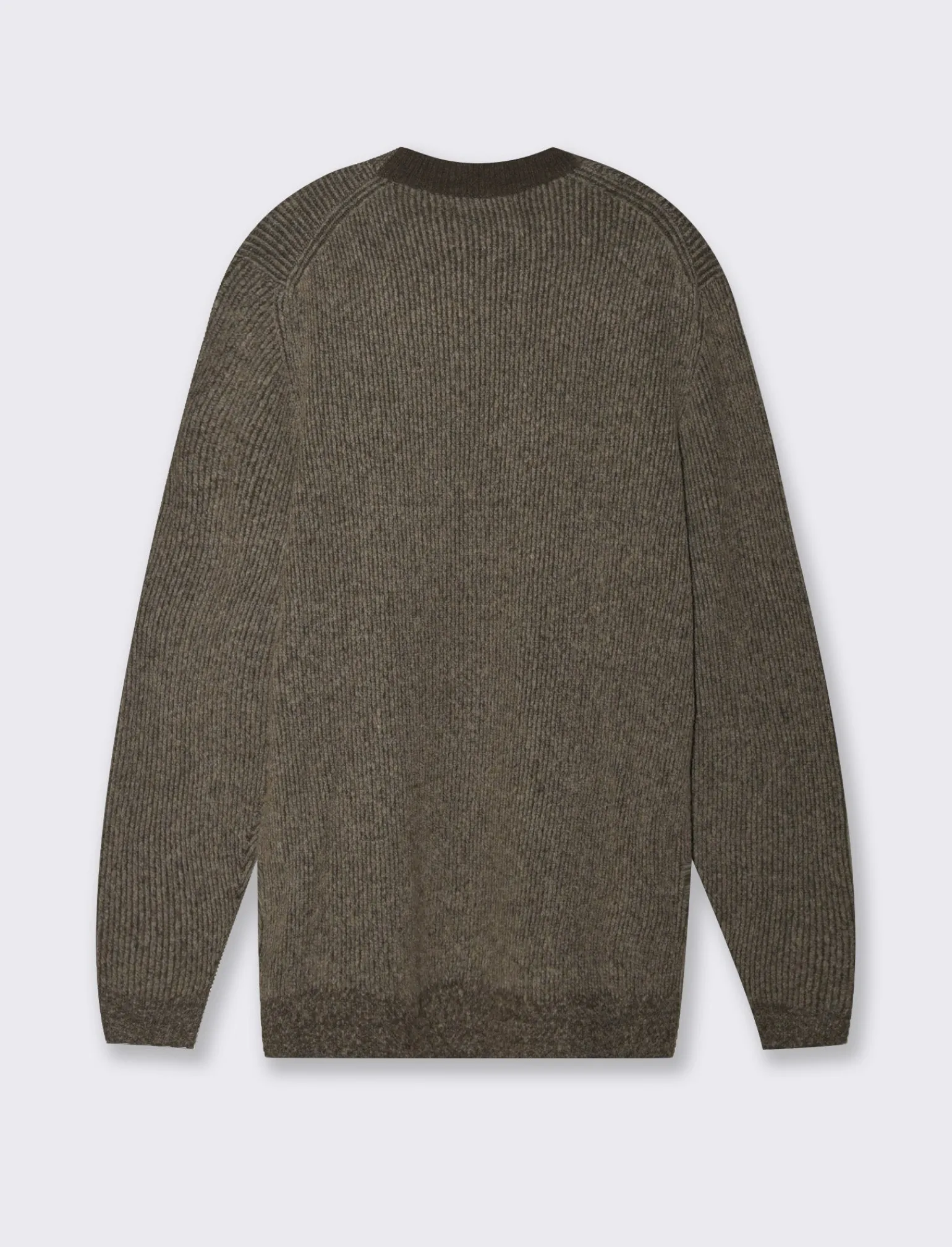 Uomo Piazza Italia Maglieria<Maglia girocollo effetto lana regular fit con lavorazione a coste - kaki