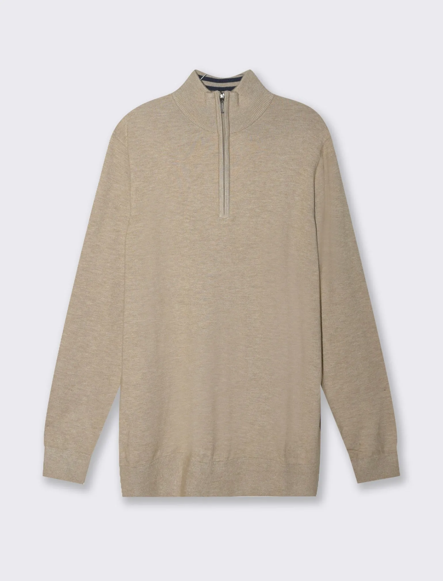 Uomo Piazza Italia Maglieria<Maglia girocollo filato premium regular fit con toppe effetto suede -
