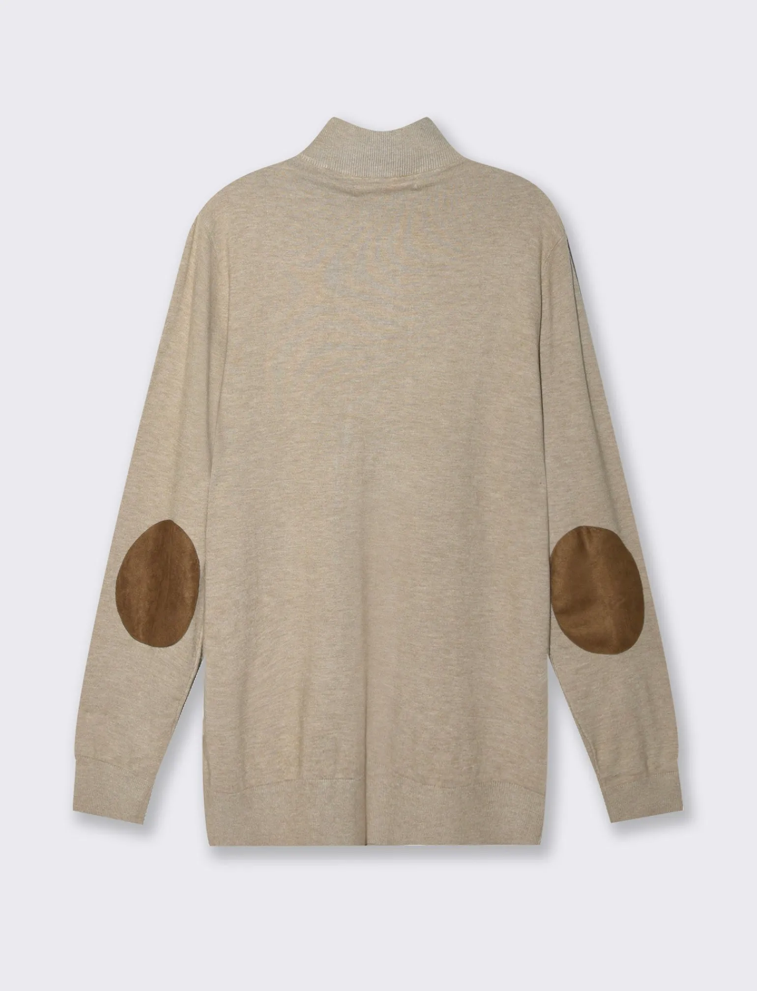 Uomo Piazza Italia Maglieria<Maglia girocollo filato premium regular fit con toppe effetto suede -