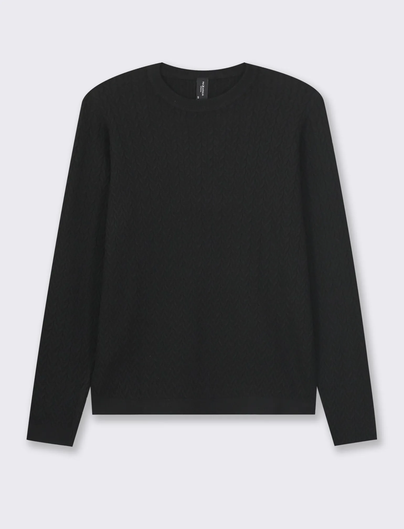 Donna Piazza Italia Donna | Maglieria<Maglia girocollo in morbido filato con motivo a treccia vestibilità slim -