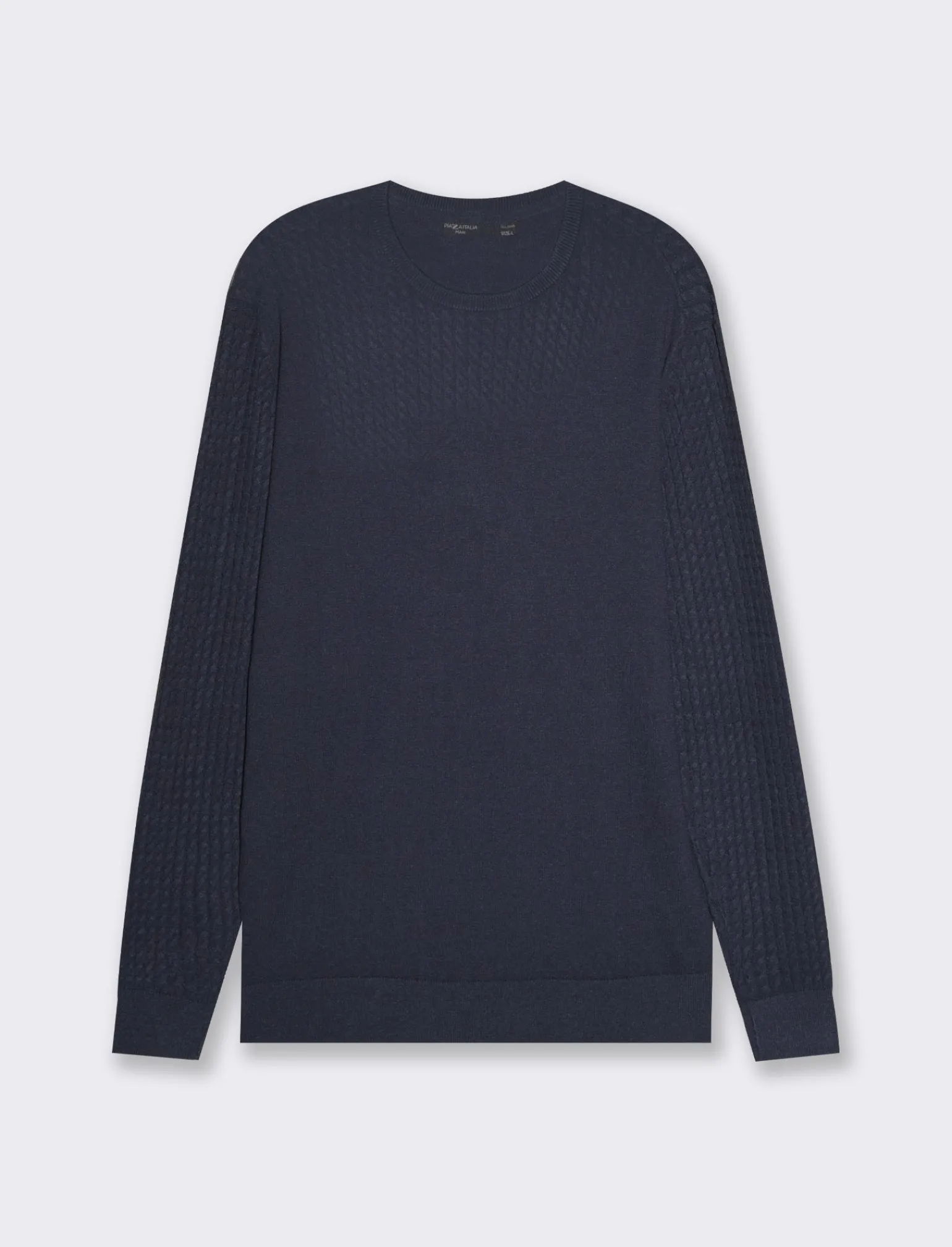 Uomo Piazza Italia Uomo | Maglieria<Maglia girocollo lavorazione jacquard a treccine regular fit -