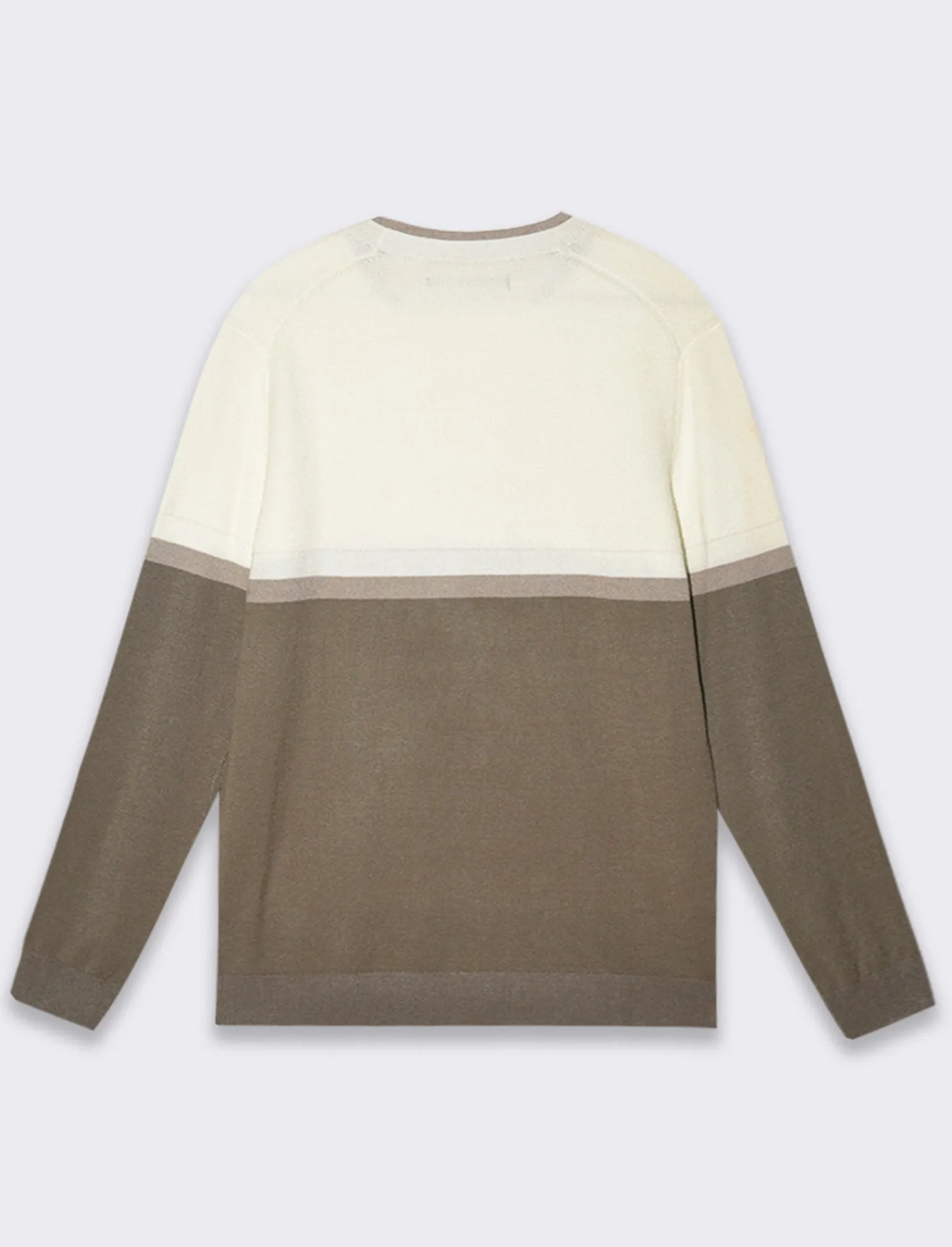 Uomo Piazza Italia Maglieria<Maglia girocollo lavorazione jacquard fantasia a fasce, regular fit - fango