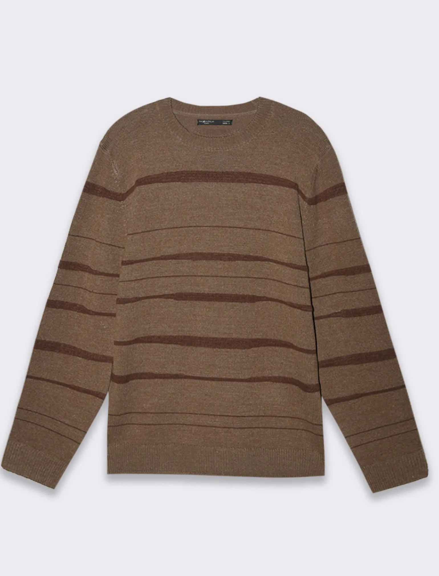 Uomo Piazza Italia Uomo | Maglieria<Maglia girocollo lavorazione jacquard fantasia astratta regular fit - fango