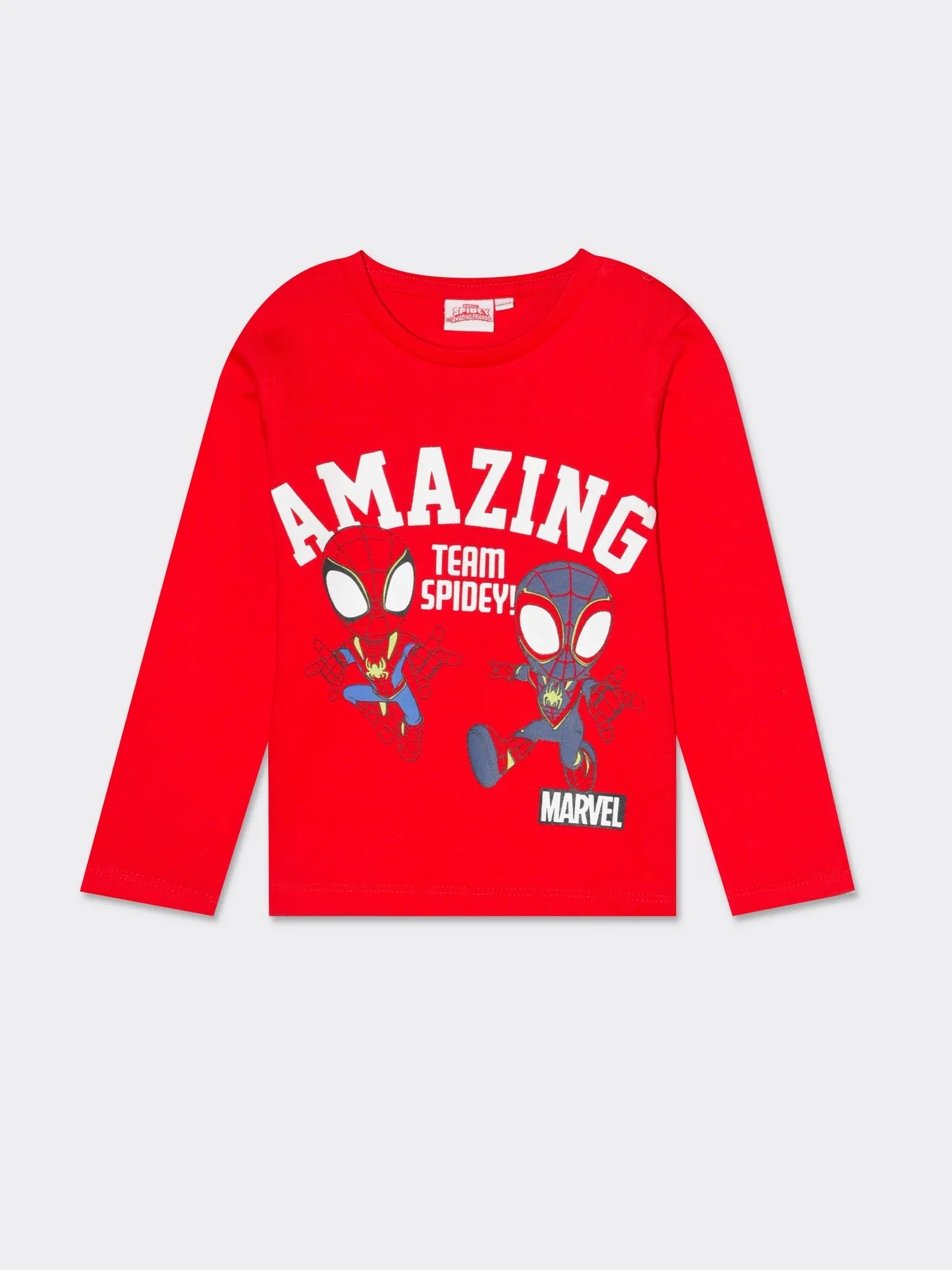 Piazza Italia T-Shirt E Top<Maglia girocollo manica lunga con stampe dei personaggi Marvel e Spidey -