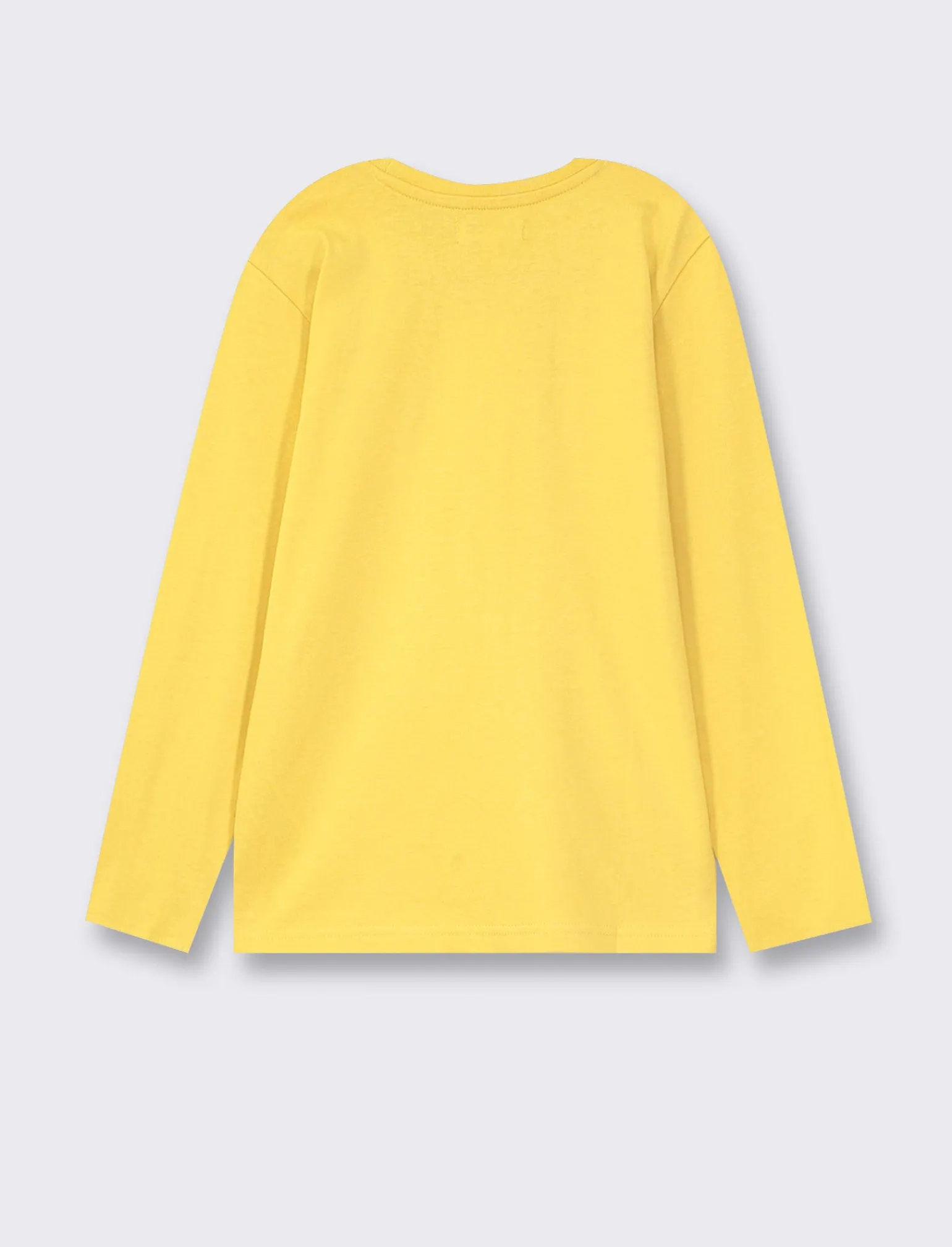 Bambino Piazza Italia Bambino | Maglieria<Maglia in cotone manica lunga con stampa frontale e vestibilità regular - Ocra