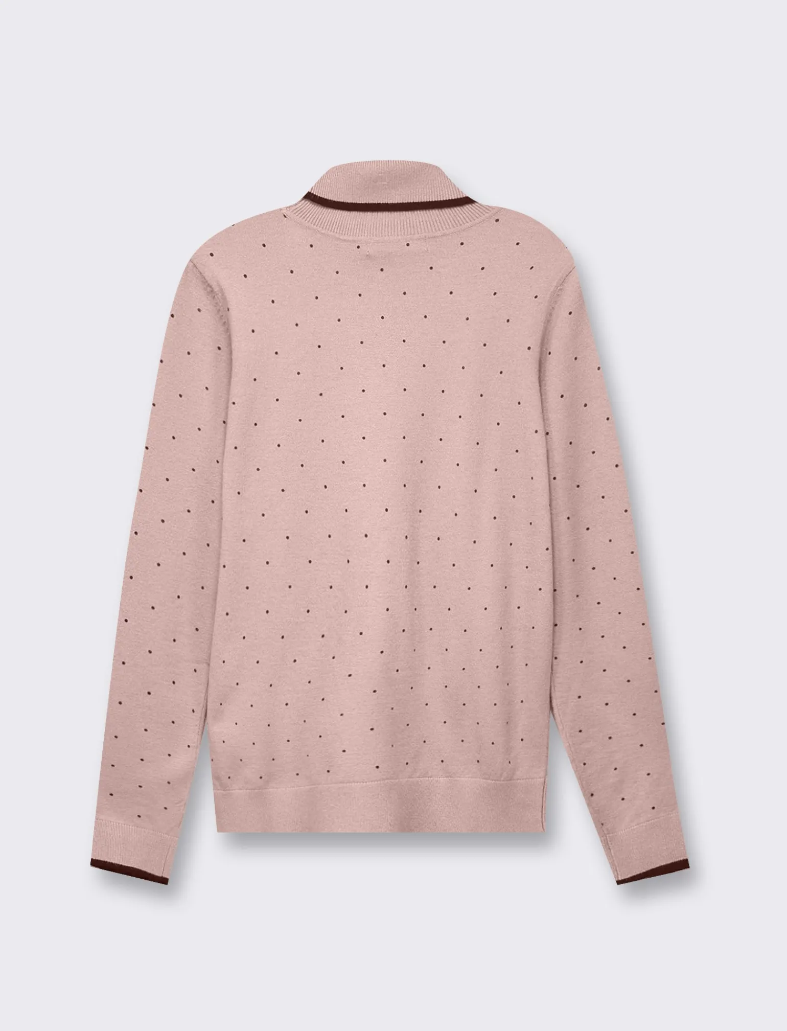 Donna Piazza Italia Donna | Maglieria<Maglia in morbido filato collo alto a con motivo floccato stampato - antico