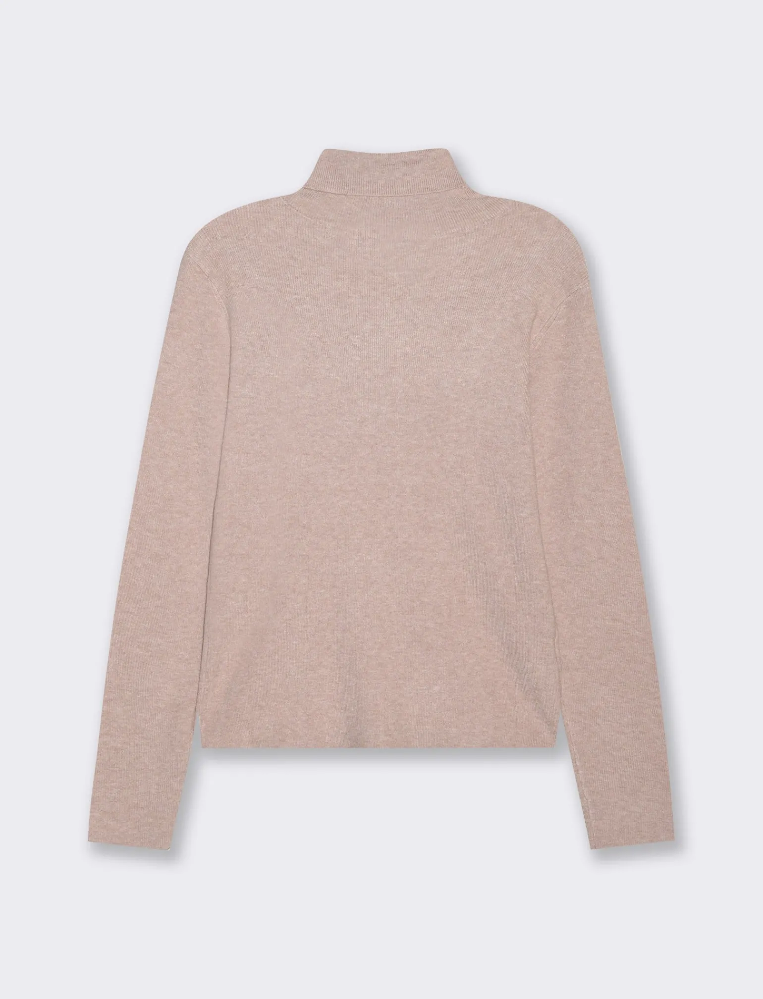Donna Piazza Italia Donna | Maglieria<Maglia manica lunga con collo alto lavorazione a costina - Rosa antico