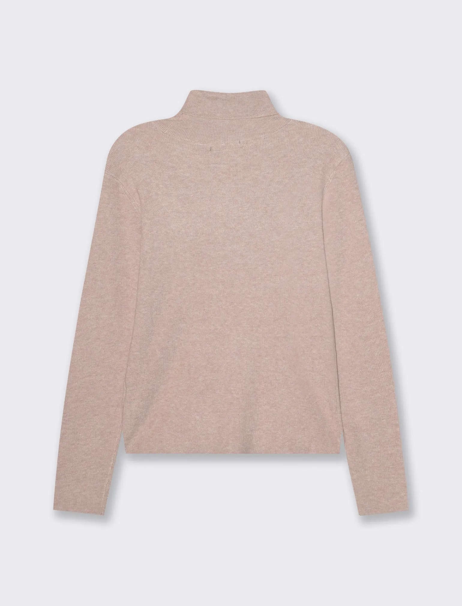 Donna Piazza Italia Donna | Maglieria<Maglia manica lunga con collo alto lavorazione a costina - Rosa antico