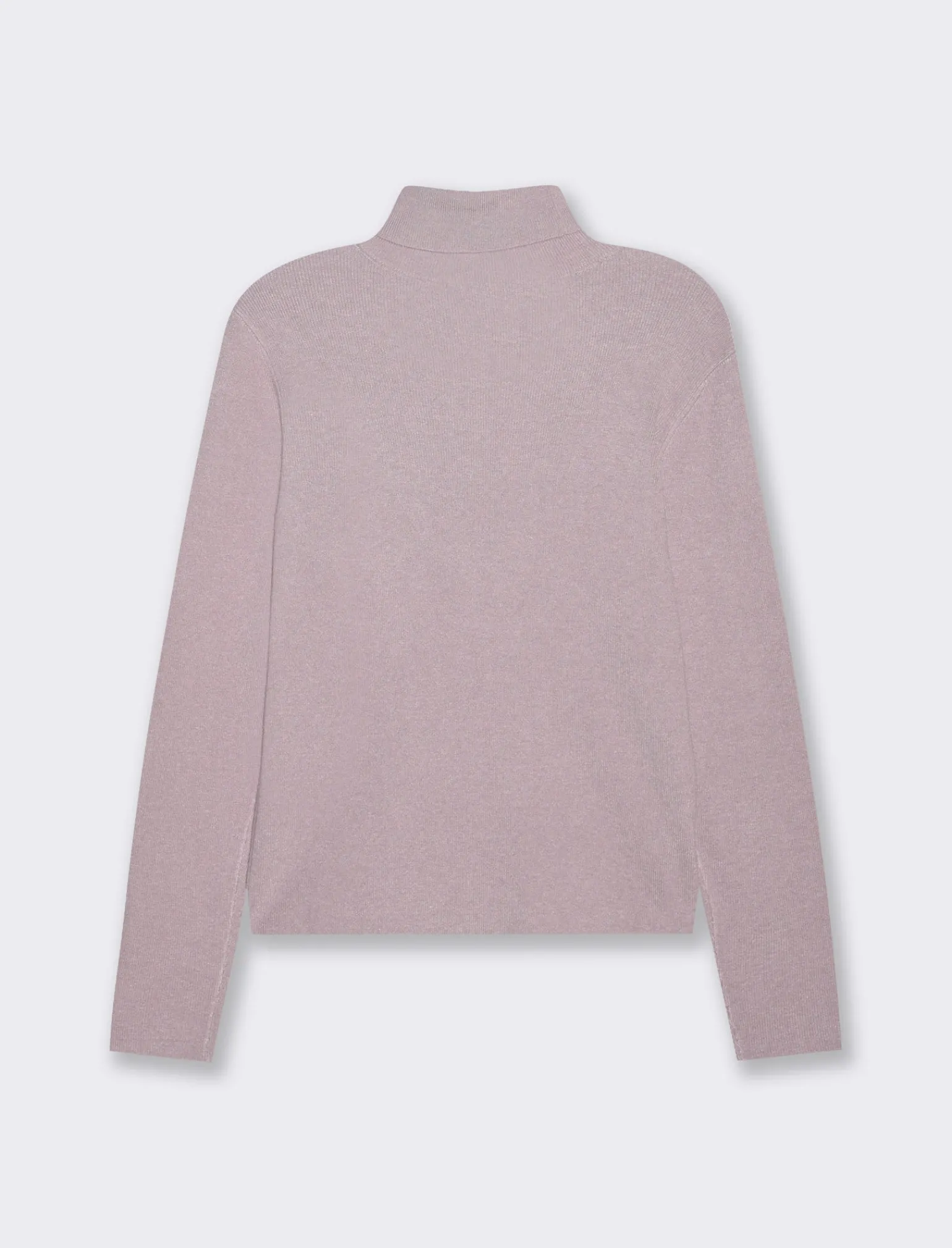 Donna Piazza Italia Donna | Maglieria<Maglia manica lunga con collo alto lavorazione a costina - Viola glicine