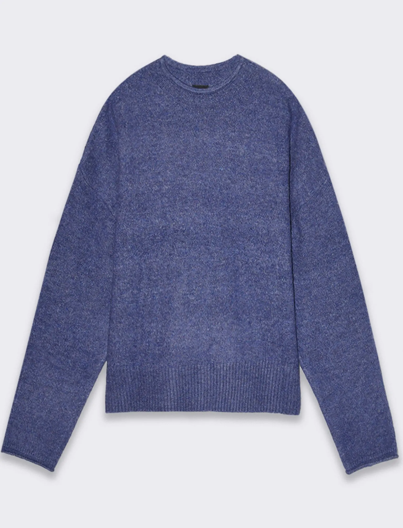 Donna Piazza Italia Donna | Maglieria<Maglia manica lunga mezzo collo con bordo risvoltato - Mirtillo