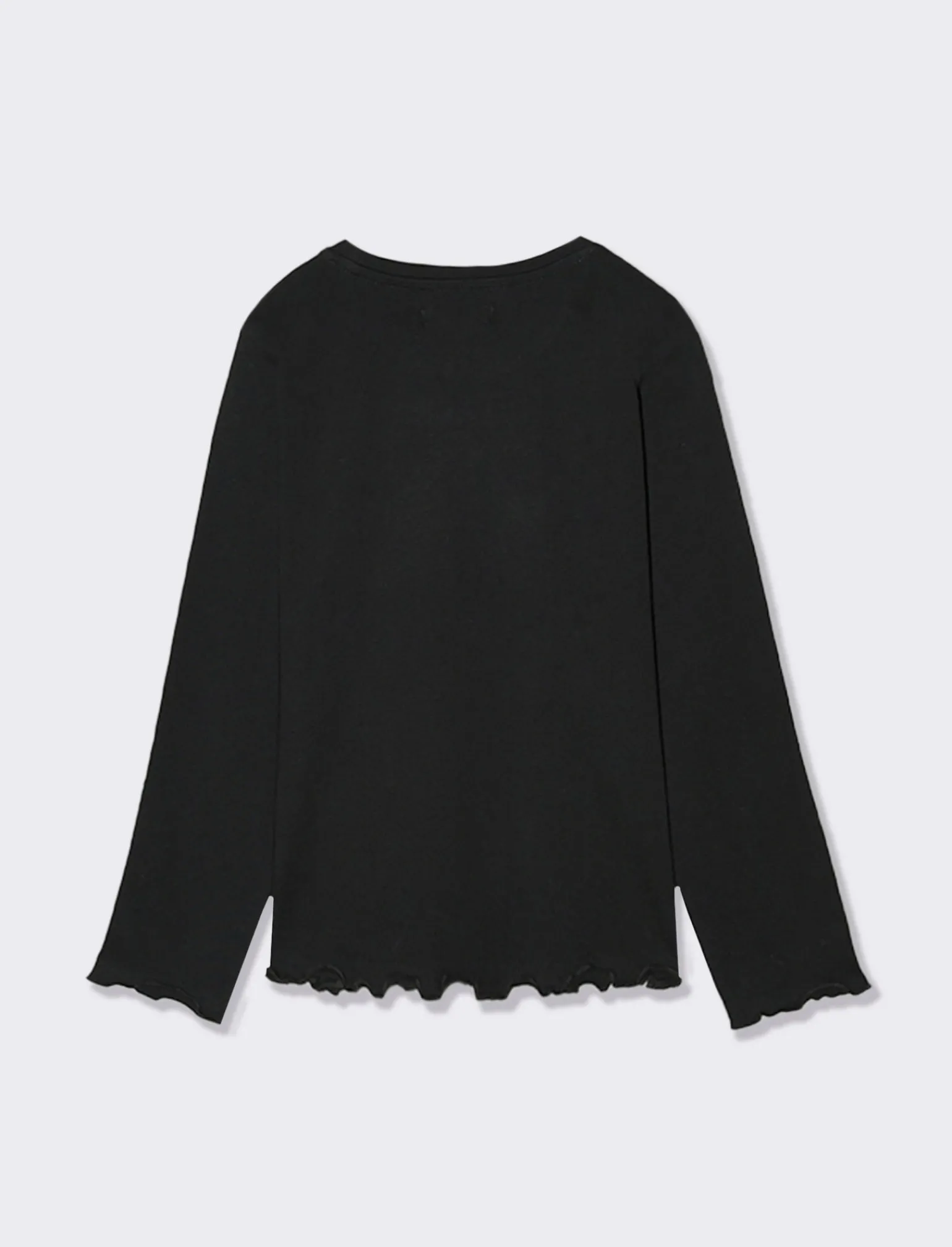 Piazza Italia Bambina | T-Shirt E Top<Maglia maniche lunghe con orlo ondulato e stampa frontale effetto lucido -