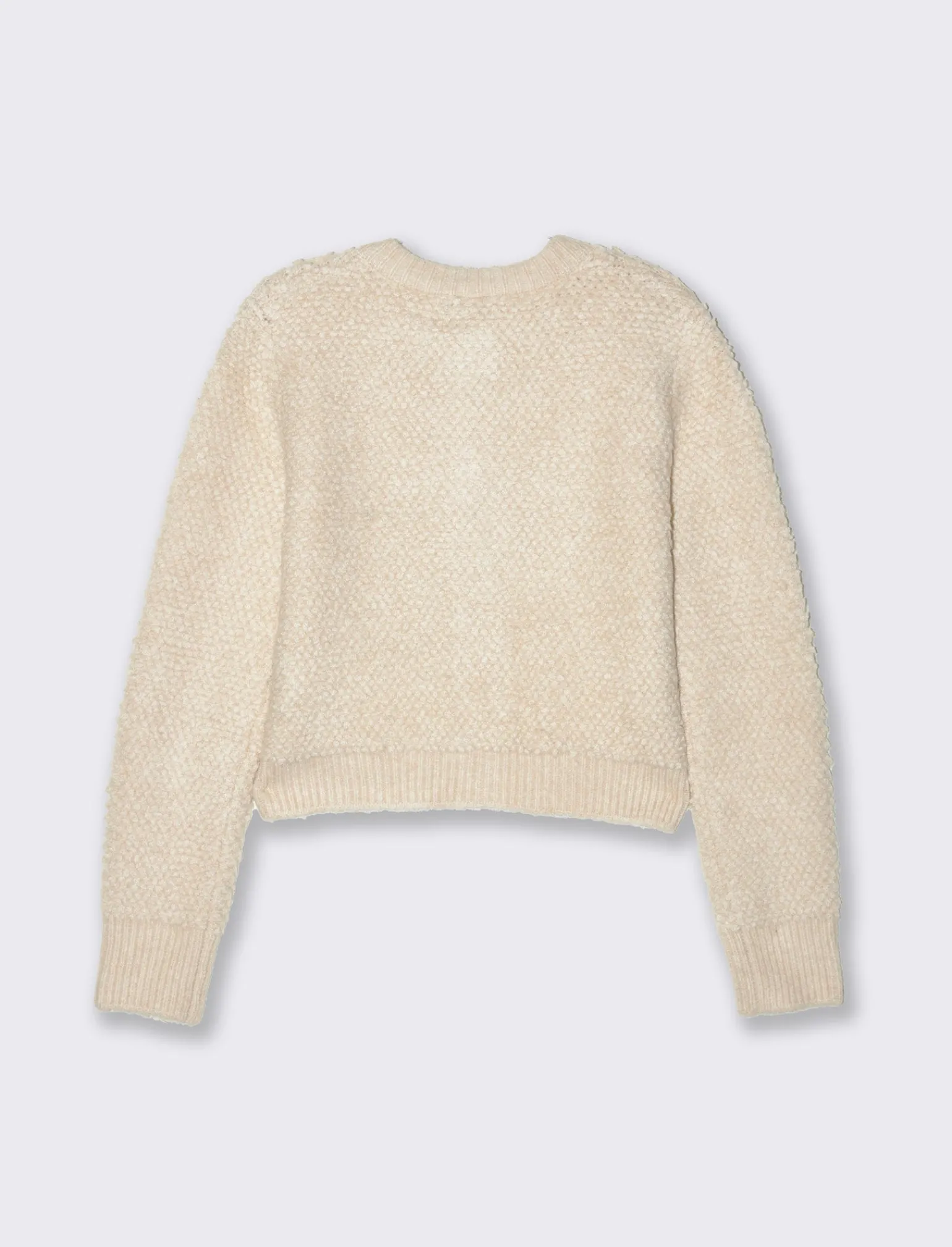 Donna Piazza Italia Donna | Maglieria<Maglia modello cardigan con bottoni tipo divisa tasche finte a filetto - Avorio