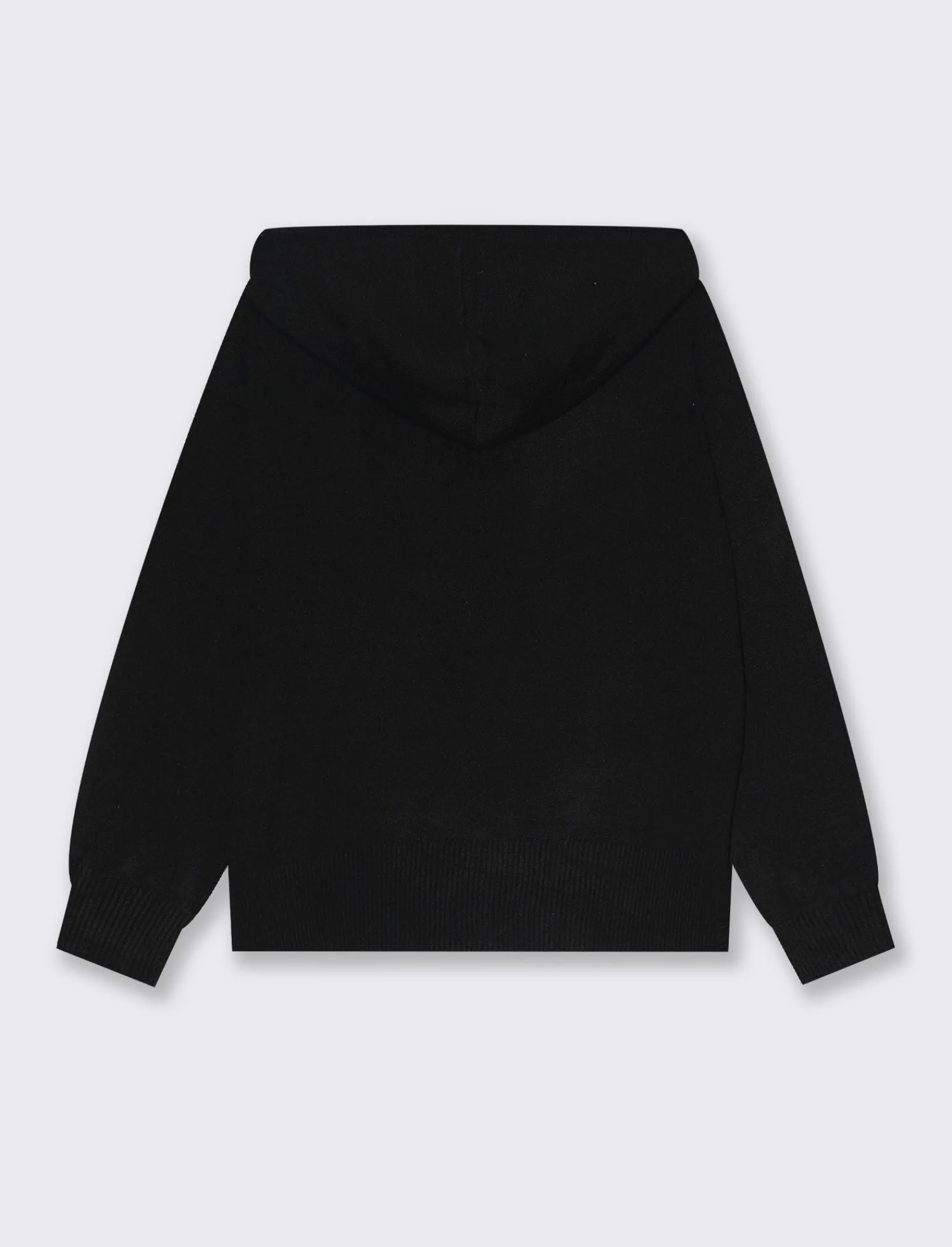 Donna Piazza Italia Donna | Maglieria<Maglia modello felpa con cappuccio e culisse e tasche a marsupio - Nero
