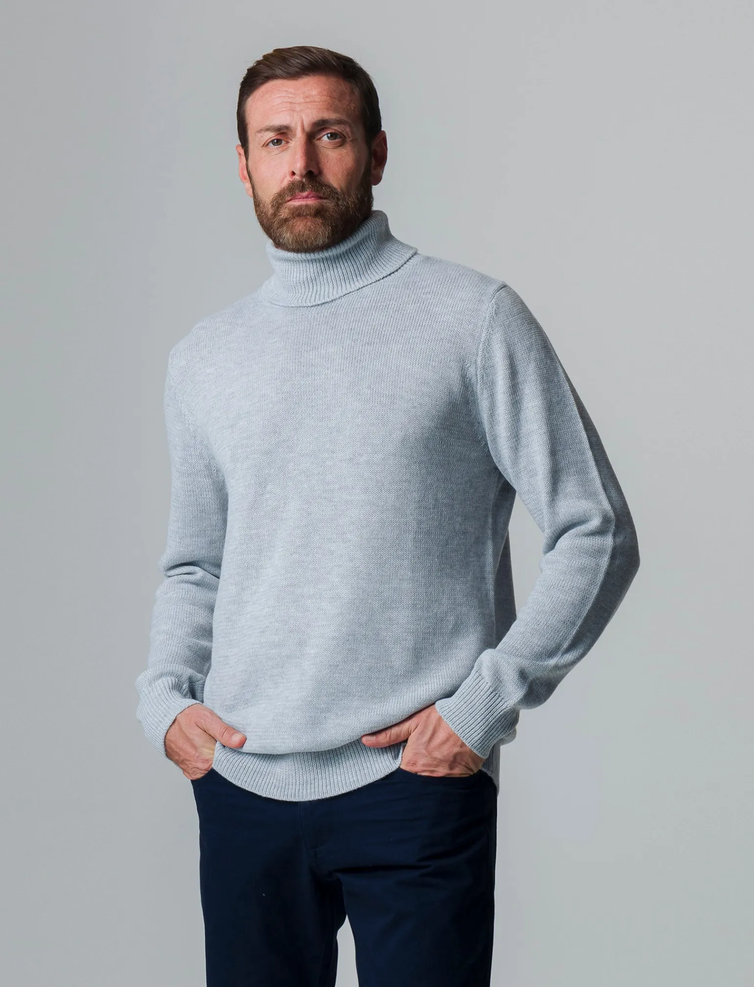 Uomo Piazza Italia Maglieria<Maglia regular fit dolcevita in filato premium effetto lana - chiaro mel.