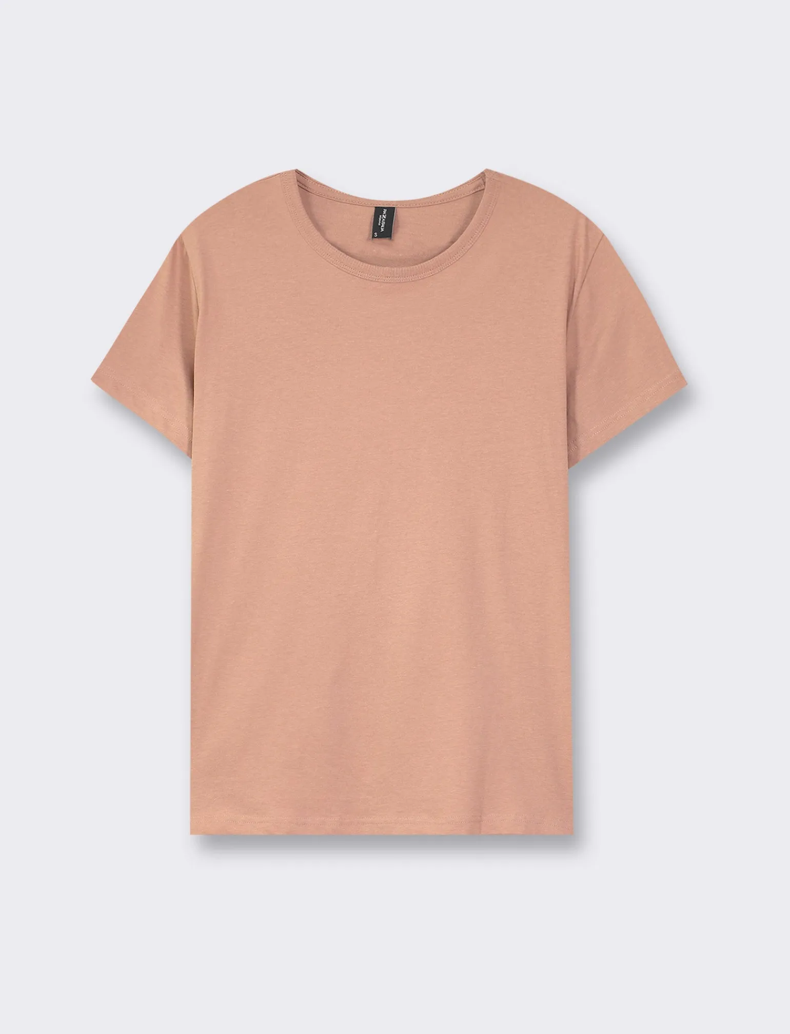 Donna Piazza Italia Donna | T-Shirt E Top<Maglietta basic maniche corte girocollo in jersey di cotone - castoro