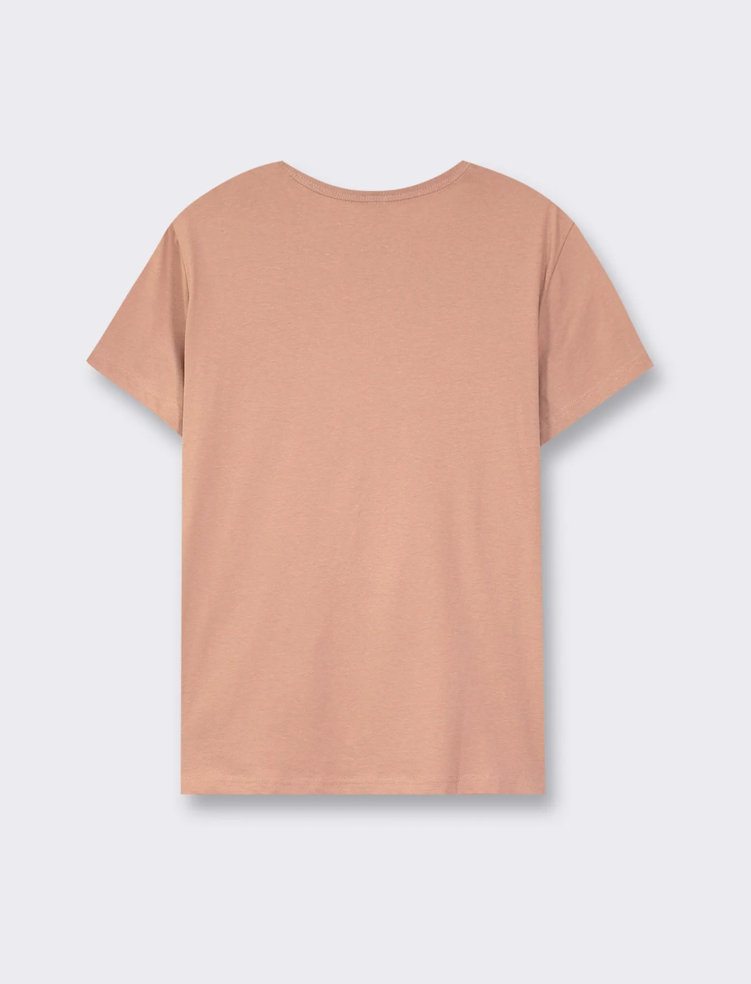 Donna Piazza Italia Donna | T-Shirt E Top<Maglietta basic maniche corte girocollo in jersey di cotone - castoro