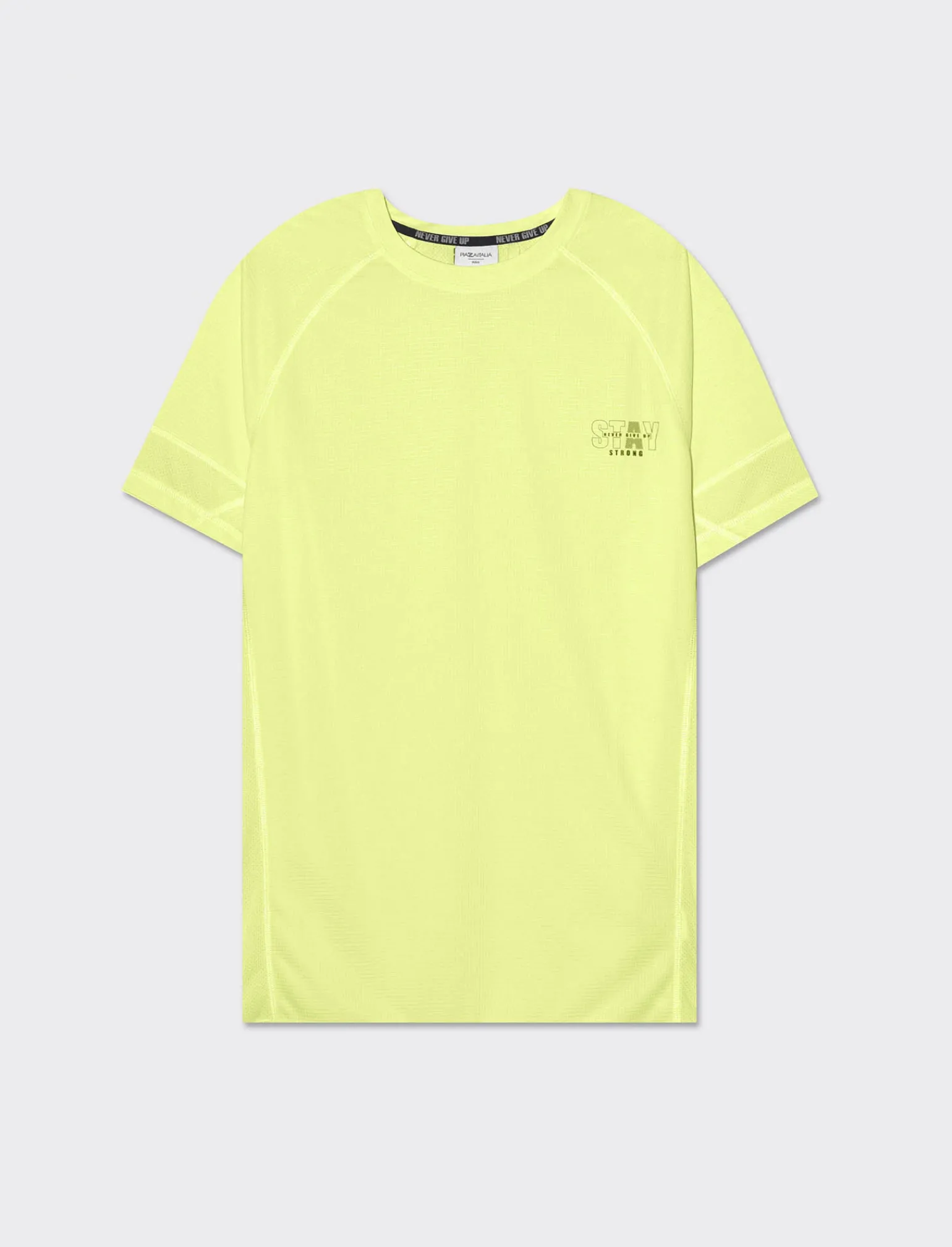 Uomo Piazza Italia Uomo | Polo E T-Shirt<Maglietta in tessuto tecnico elasticizzato -