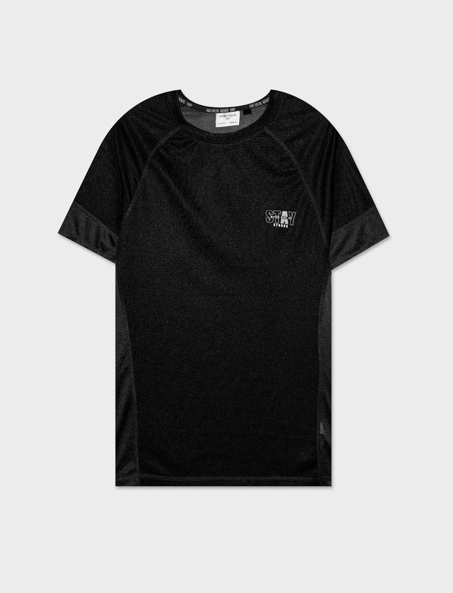 Uomo Piazza Italia Uomo | Polo E T-Shirt<Maglietta in tessuto tecnico elasticizzato -