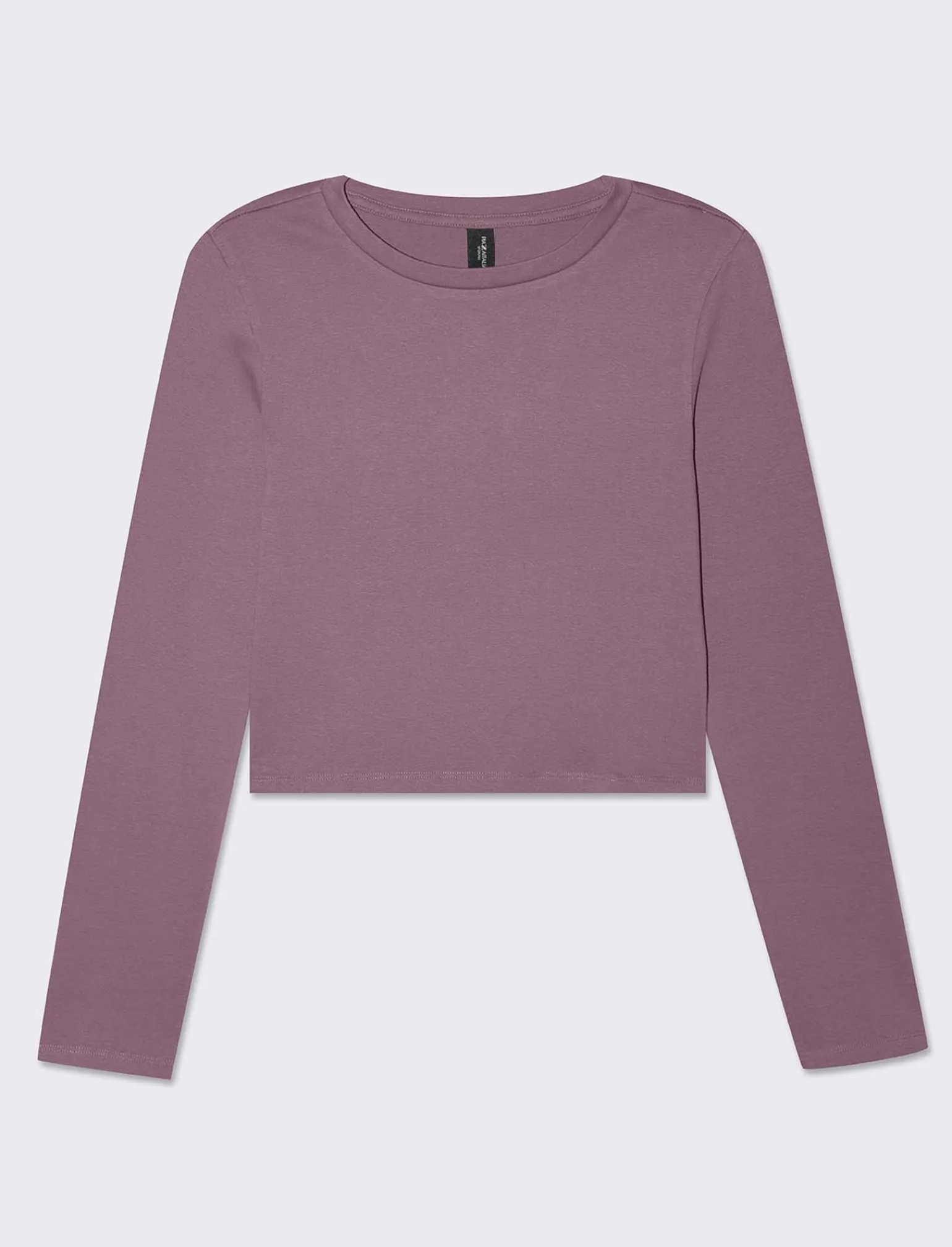 Donna Piazza Italia Donna | Maglieria<Maglietta manica lunga in tessuto elastico a costine - malva