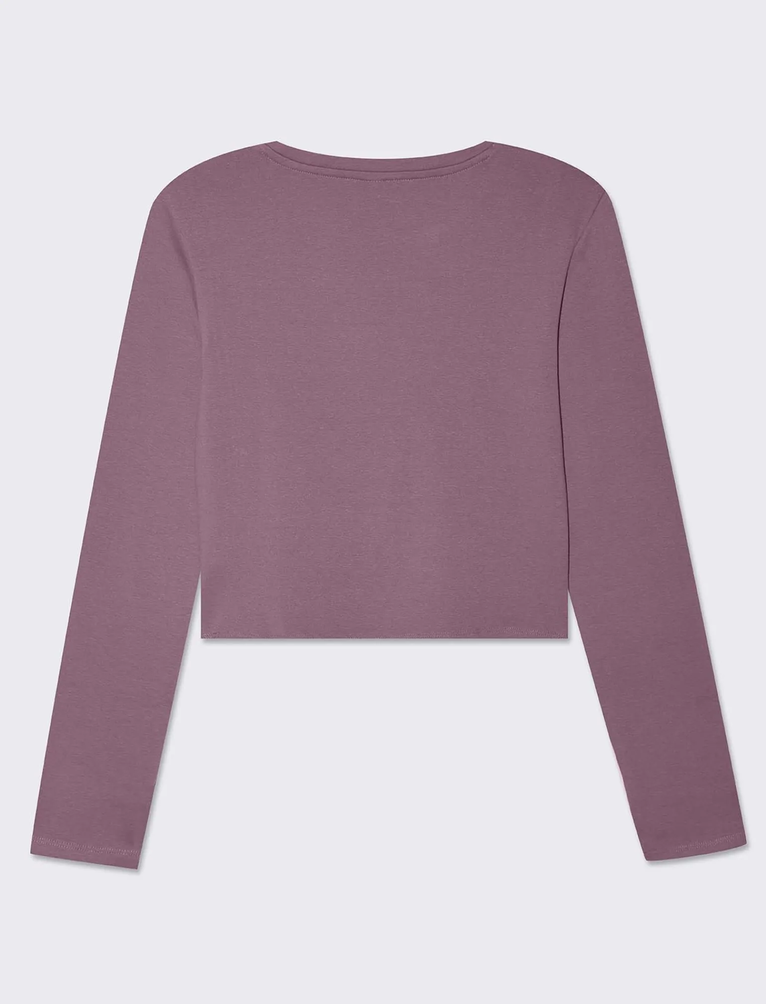 Donna Piazza Italia Donna | Maglieria<Maglietta manica lunga in tessuto elastico a costine - malva