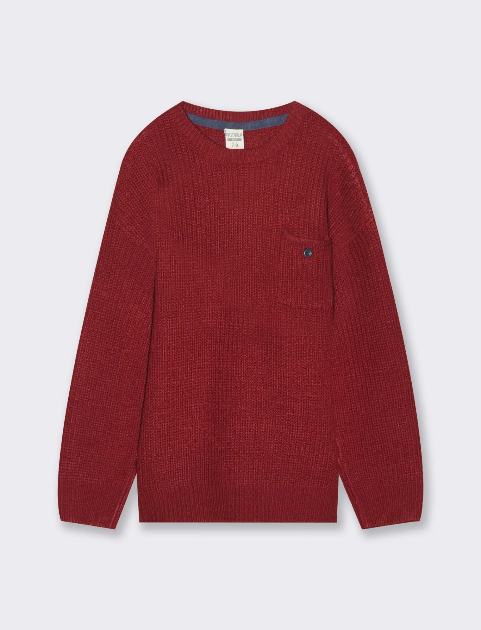 Bambino Piazza Italia Bambino | Maglieria<Maglione con tasca e dettaglio bottoncino - Bordeaux